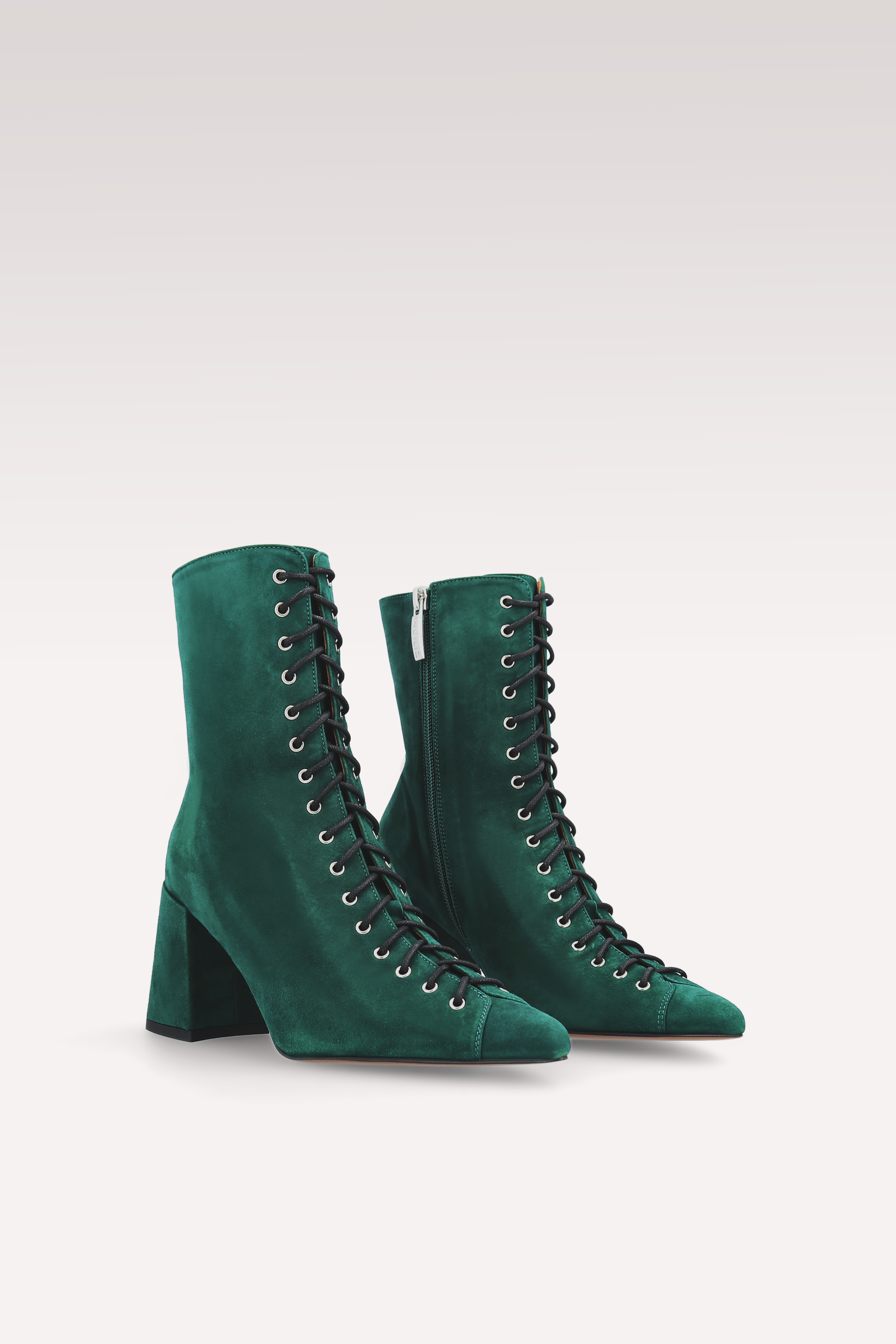 JOLIE 01 MOSS GREEN SUEDE LEATHER ANKLE BOOTS