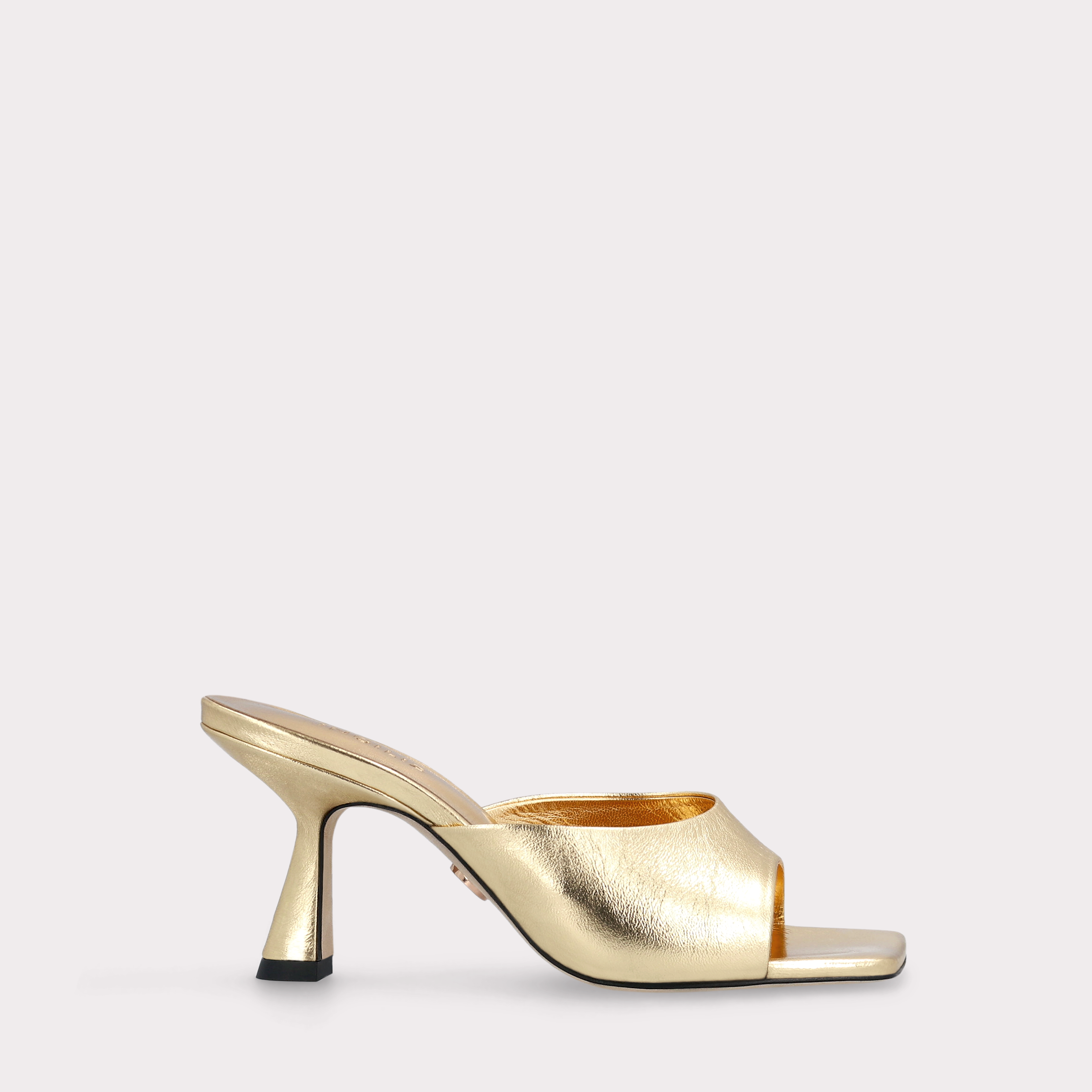 RENY GOLD METALLIC LEATHER MULES