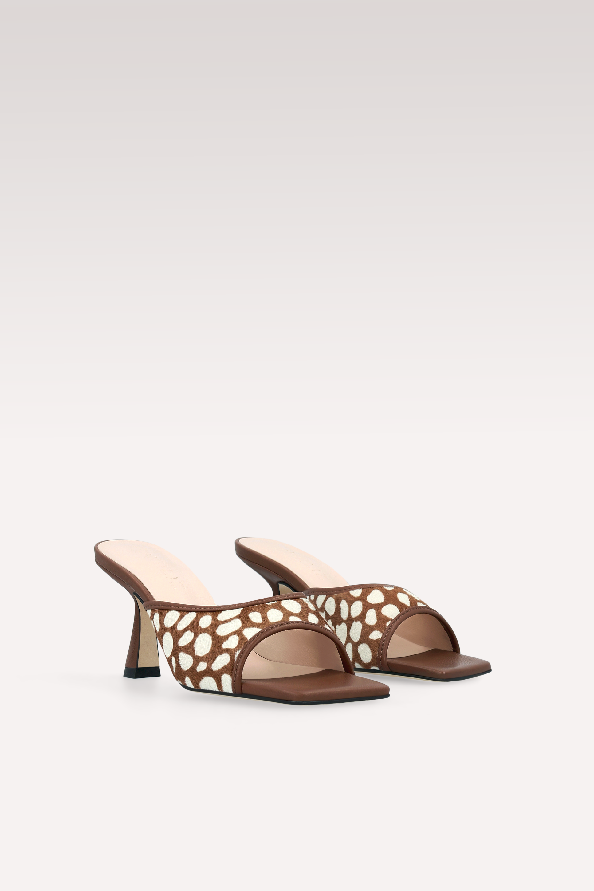 REY BROWN PONY CALF HAIR AND
LEATHER MULE