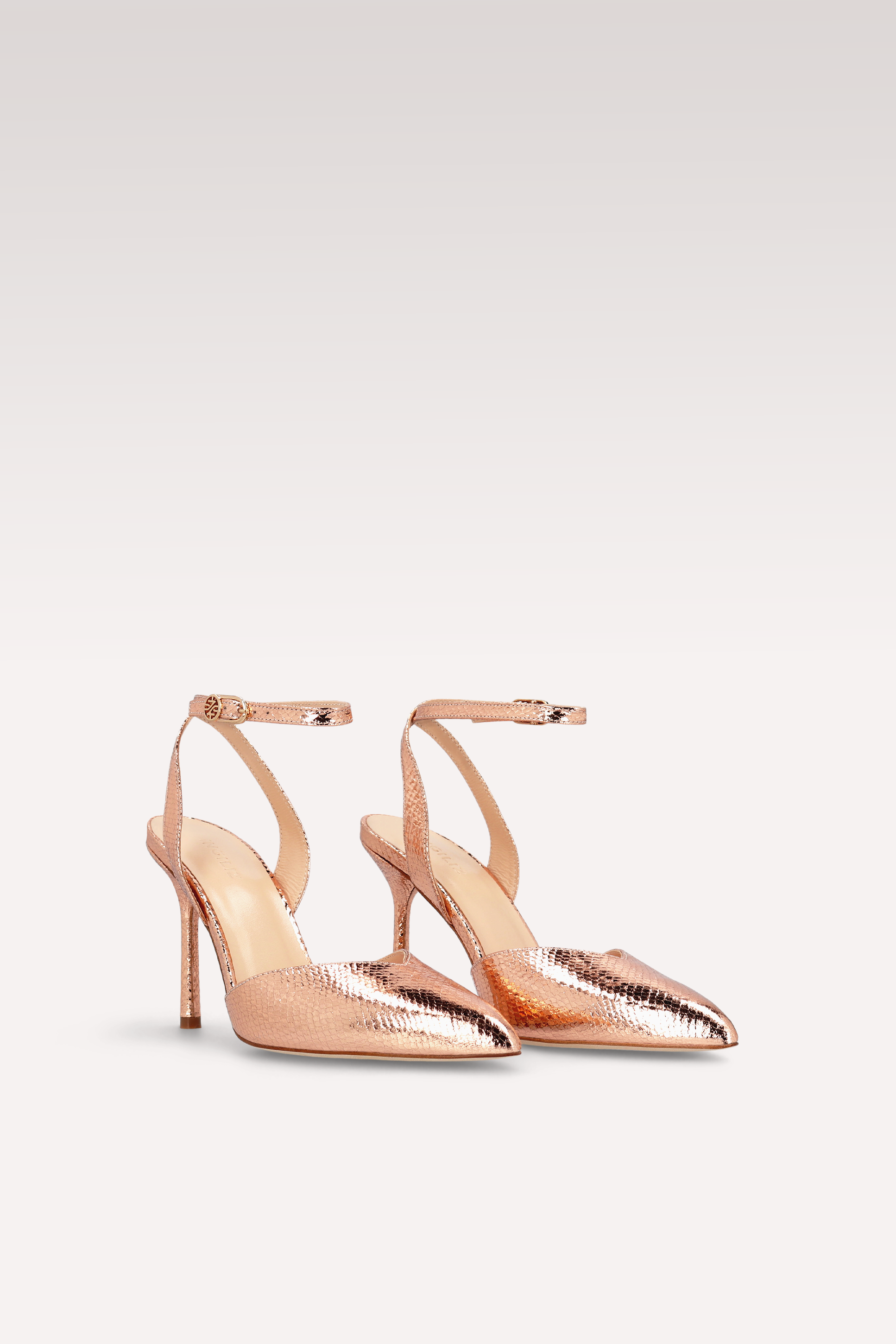 ABA 13 SANDALI IN PELLE ORO ROSA