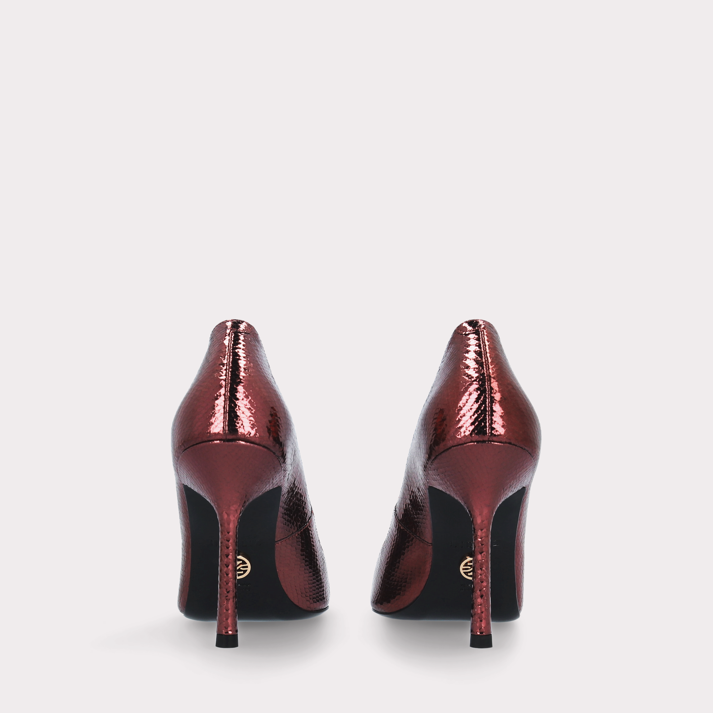ABA DEC 08 WINE MINI VIPER EMBOSSED LEATHER PUMPS