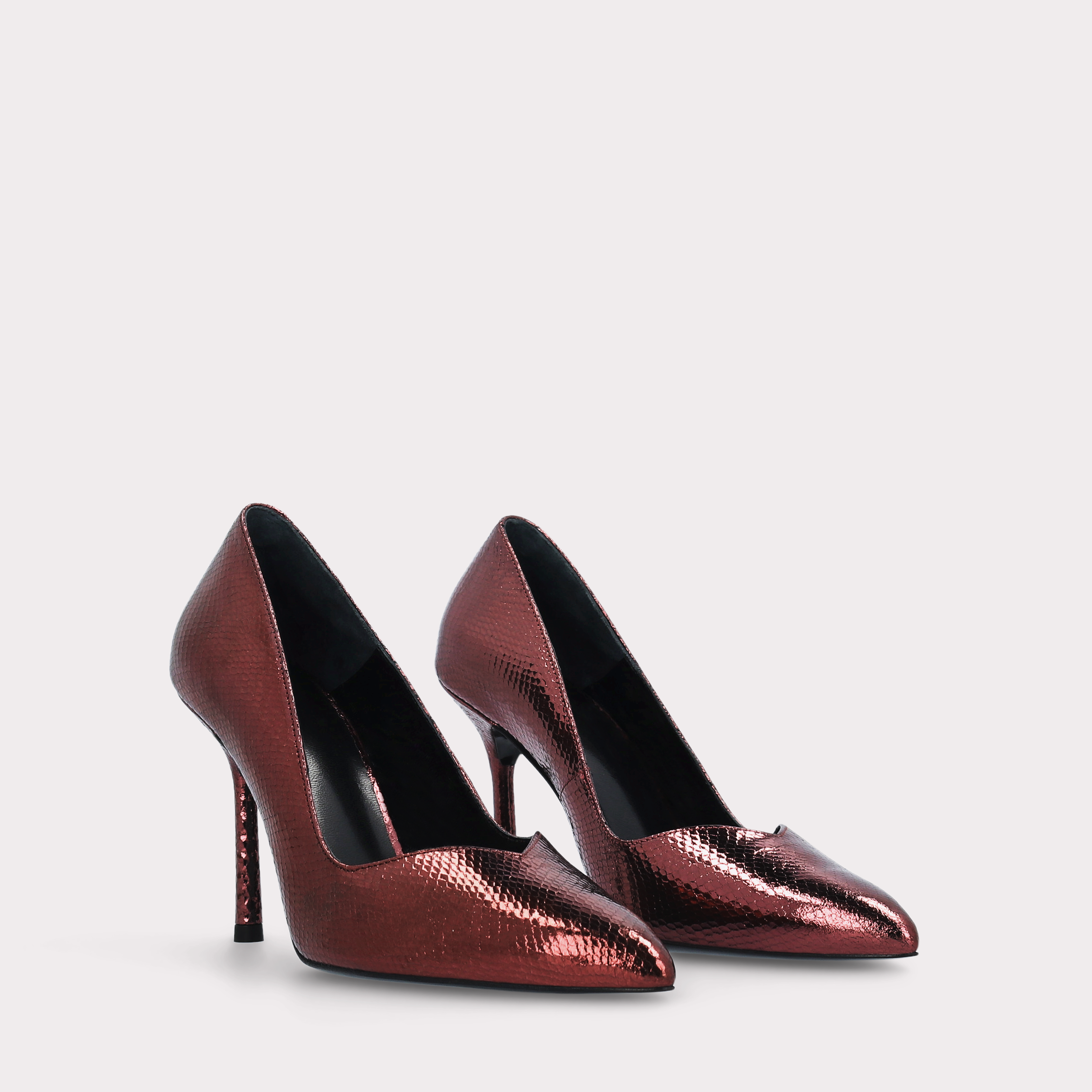 ABA DEC 08 WINE MINI VIPER EMBOSSED LEATHER PUMPS