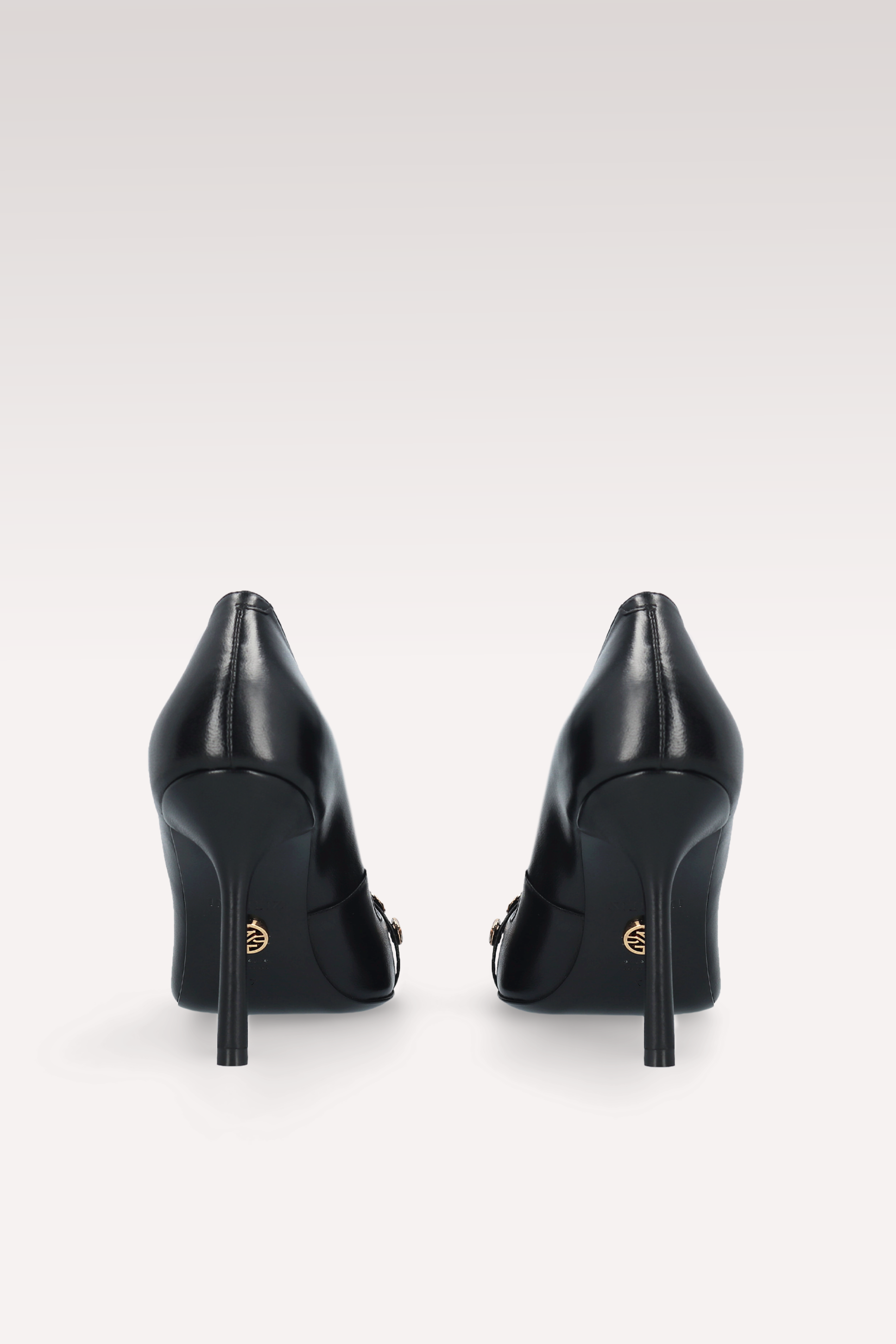 ABA ROCK 09 BLACK SMOOTH LEATHER PUMPS AND MILLY MINI BAG