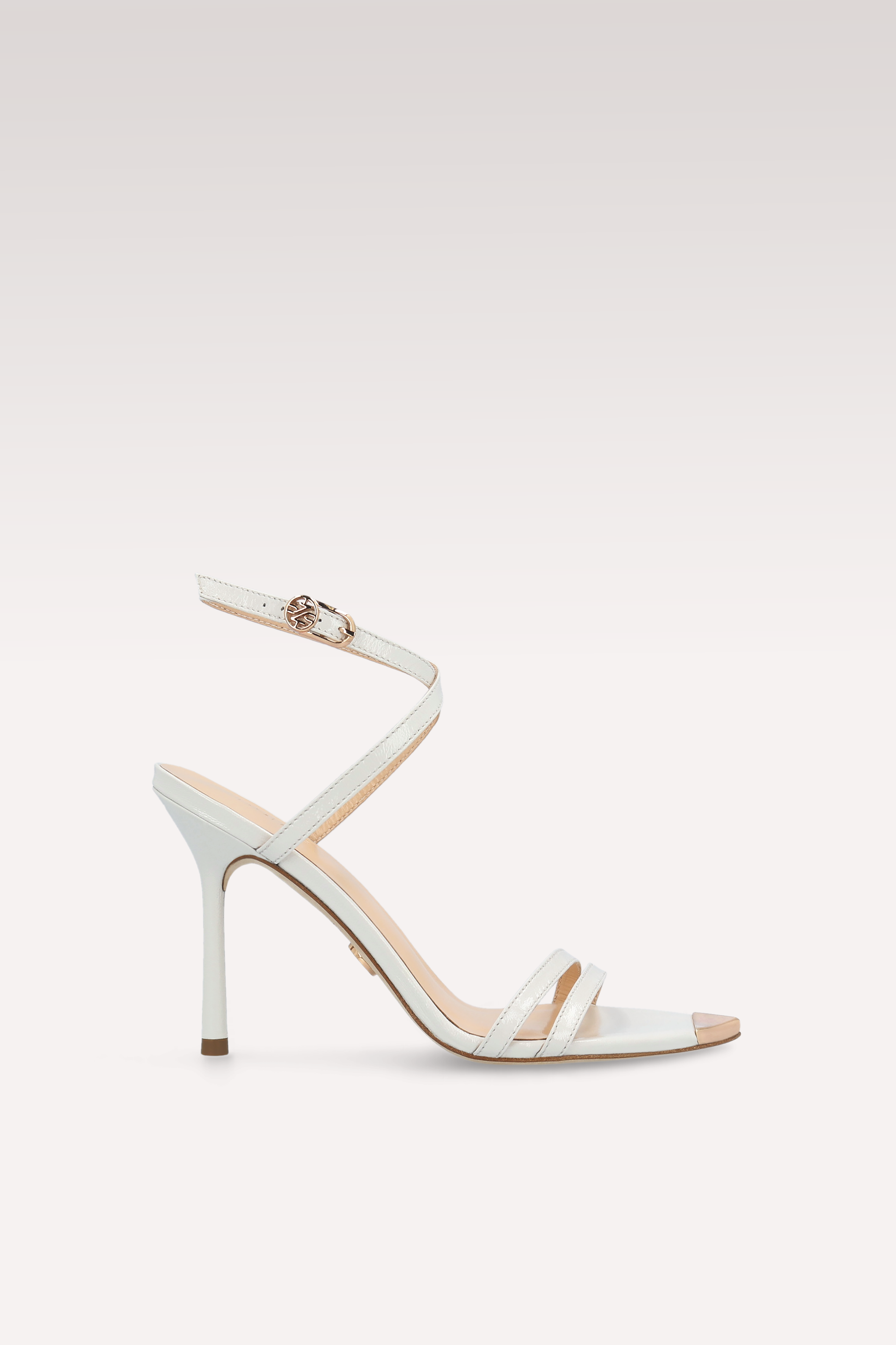 ANNY 10 IVORY LEATHER SANDALS