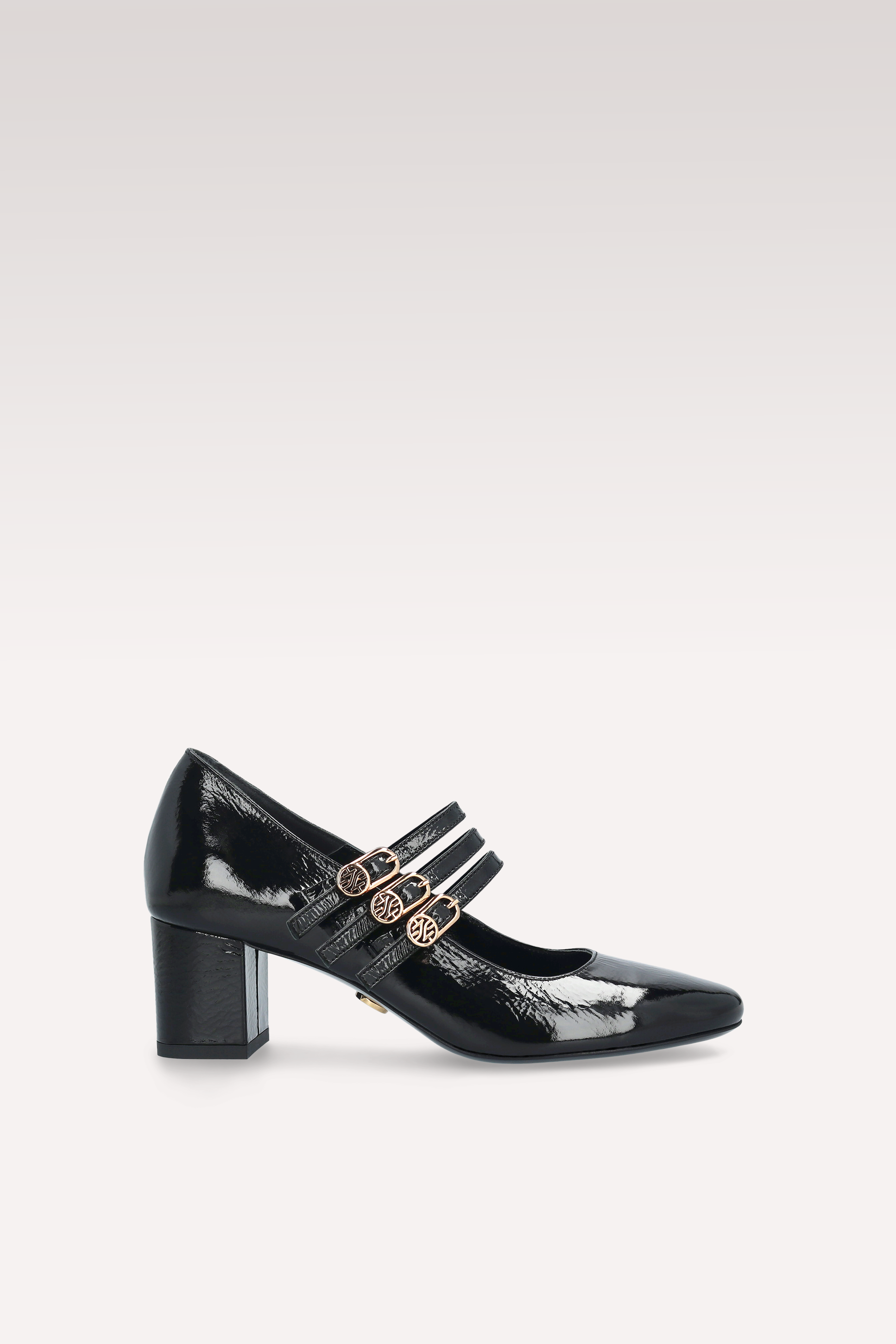 DEBBY BEBE 01 BLACK CRUSHED PATENT LEATHER BALLET PUMPS