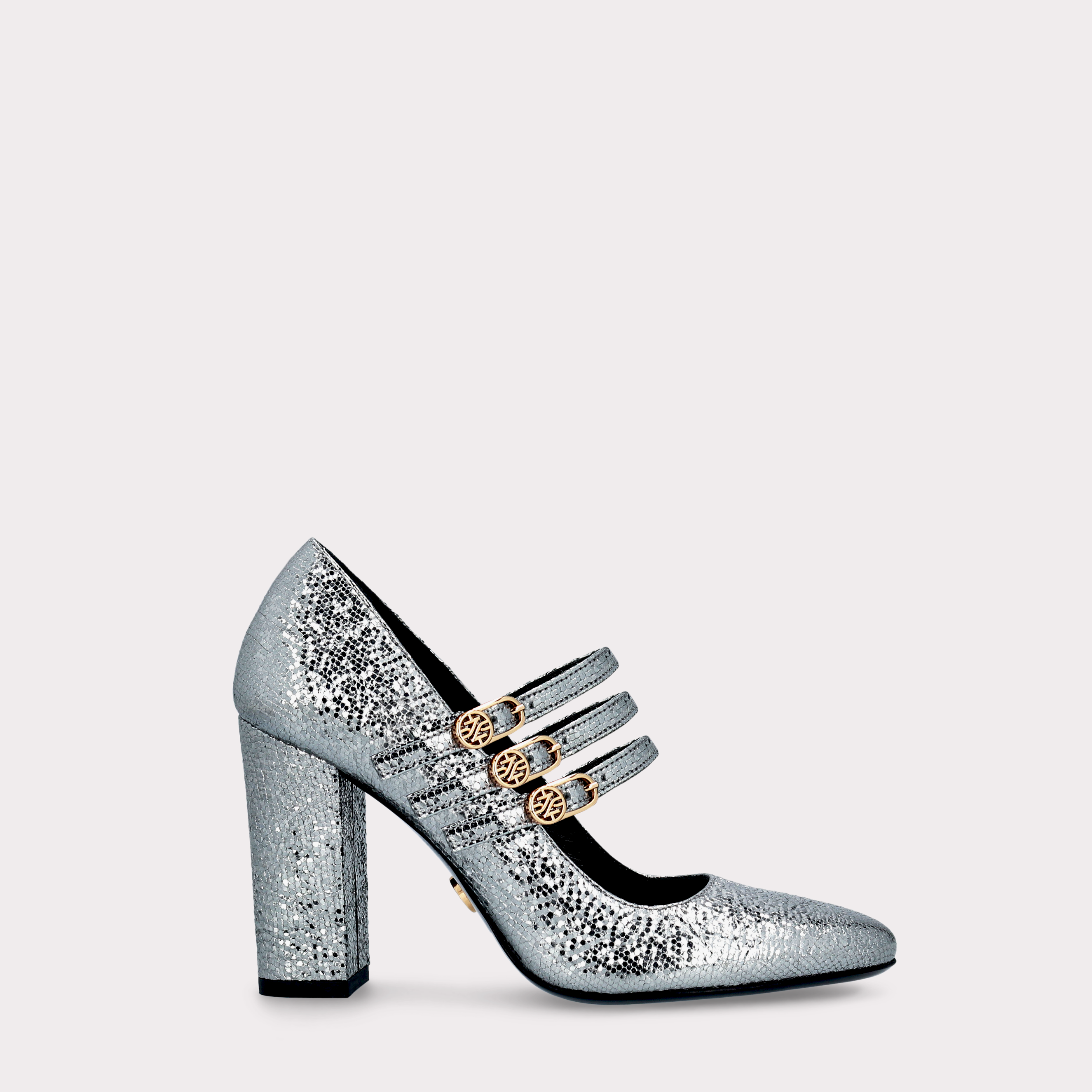DELMA BEBE MINI VIPER INOX LEATHER PUMPS