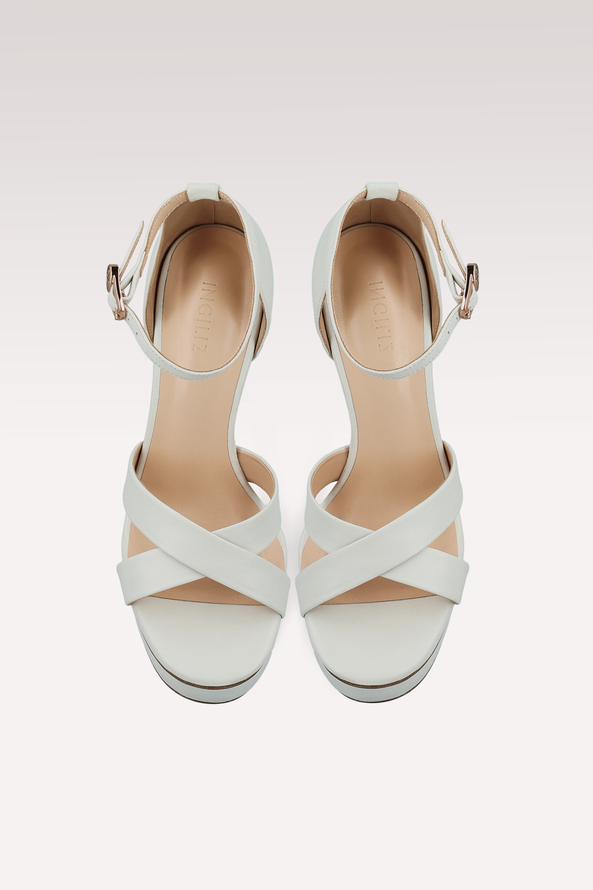 PATTY 03 WHITE LEATHER SANDALS