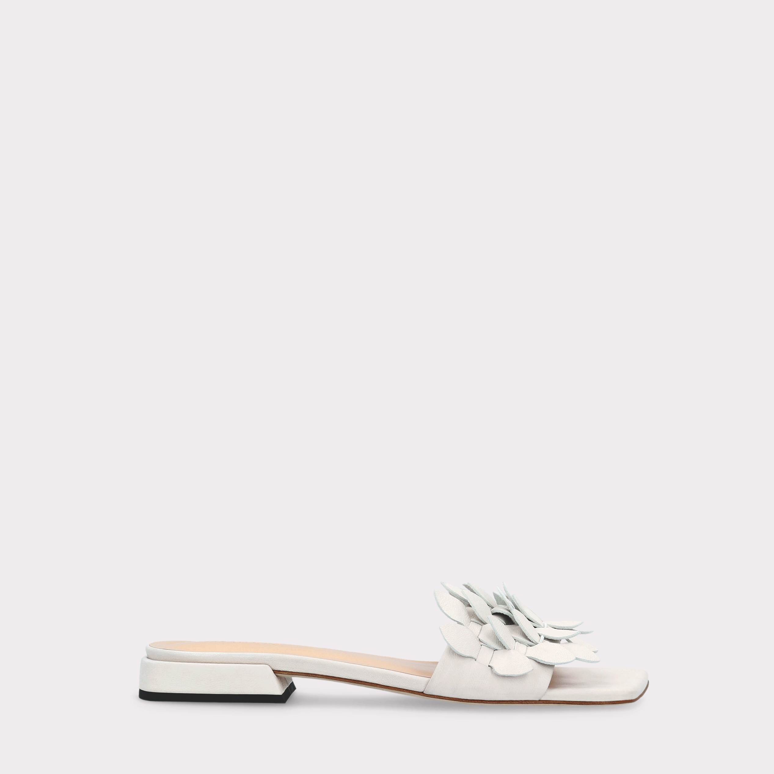 POLLY 01 IVORY LEATHER MULES