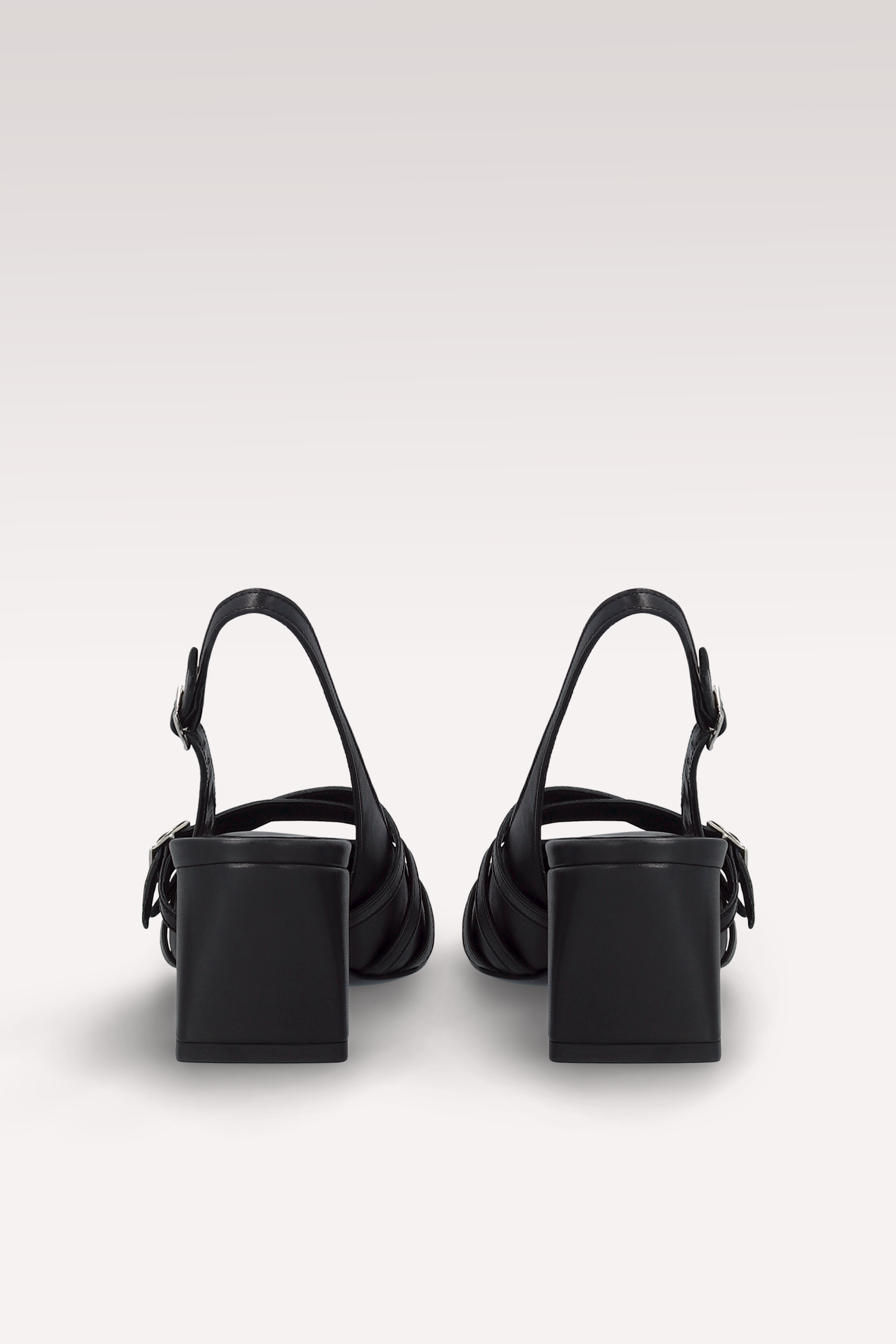 GEORGIA BLACK LEATHER SLINGBACK