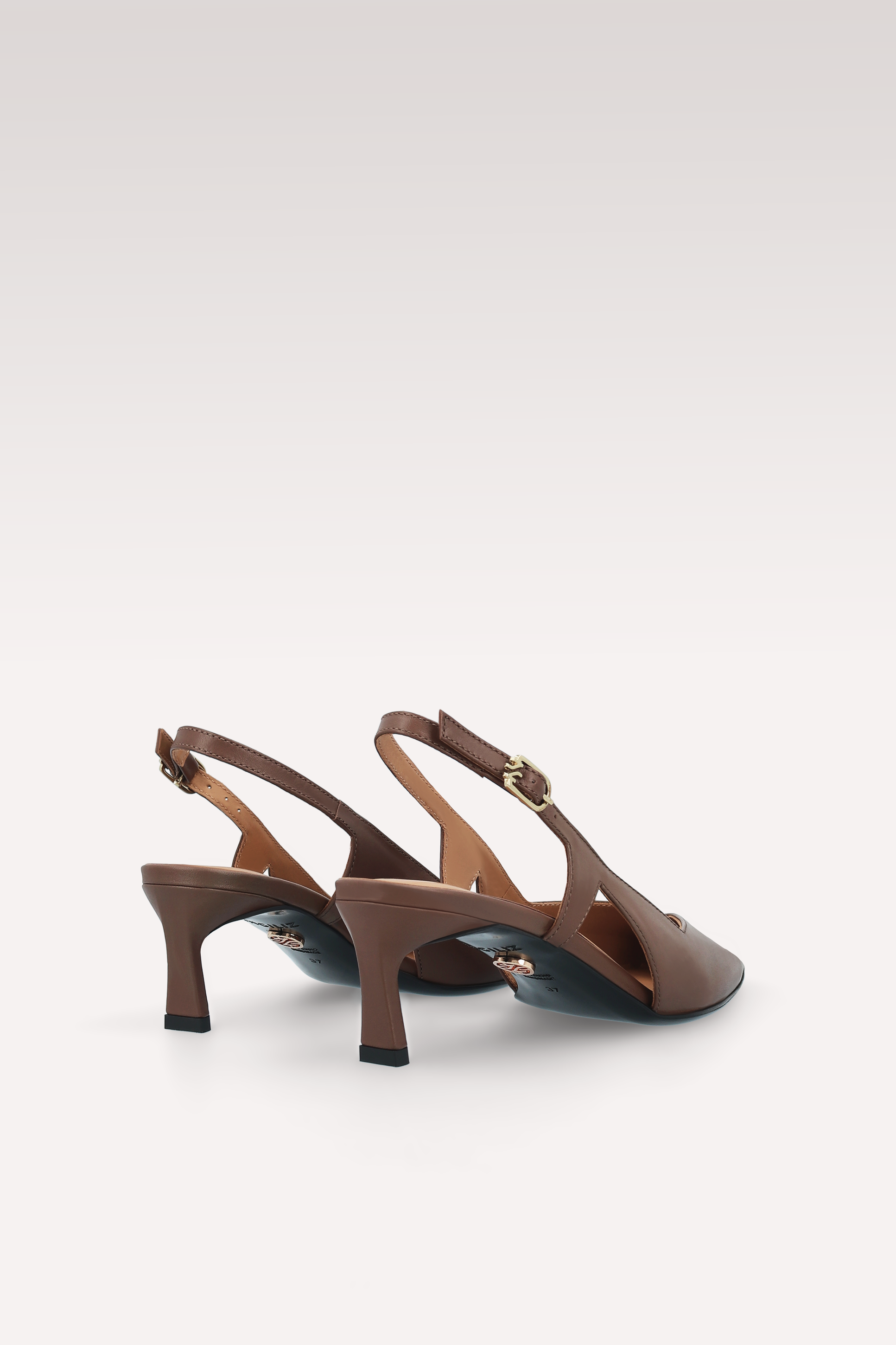 ORCHID BROWN NAPPA LEATHER SLINGBACK PUMPS