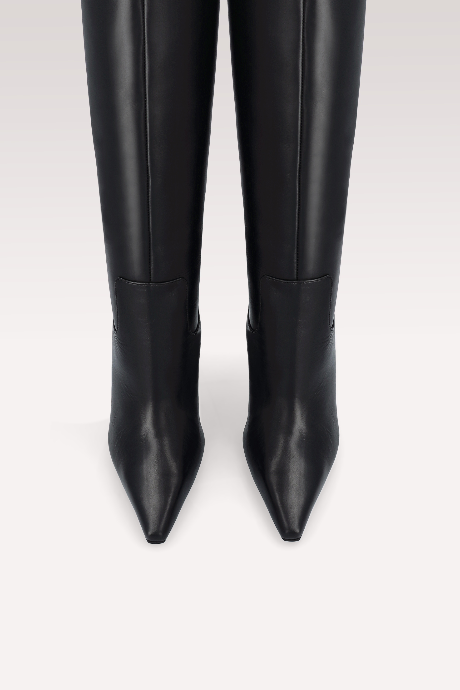 NATALIE BLACK NAPPA LEATHER BOOTS
