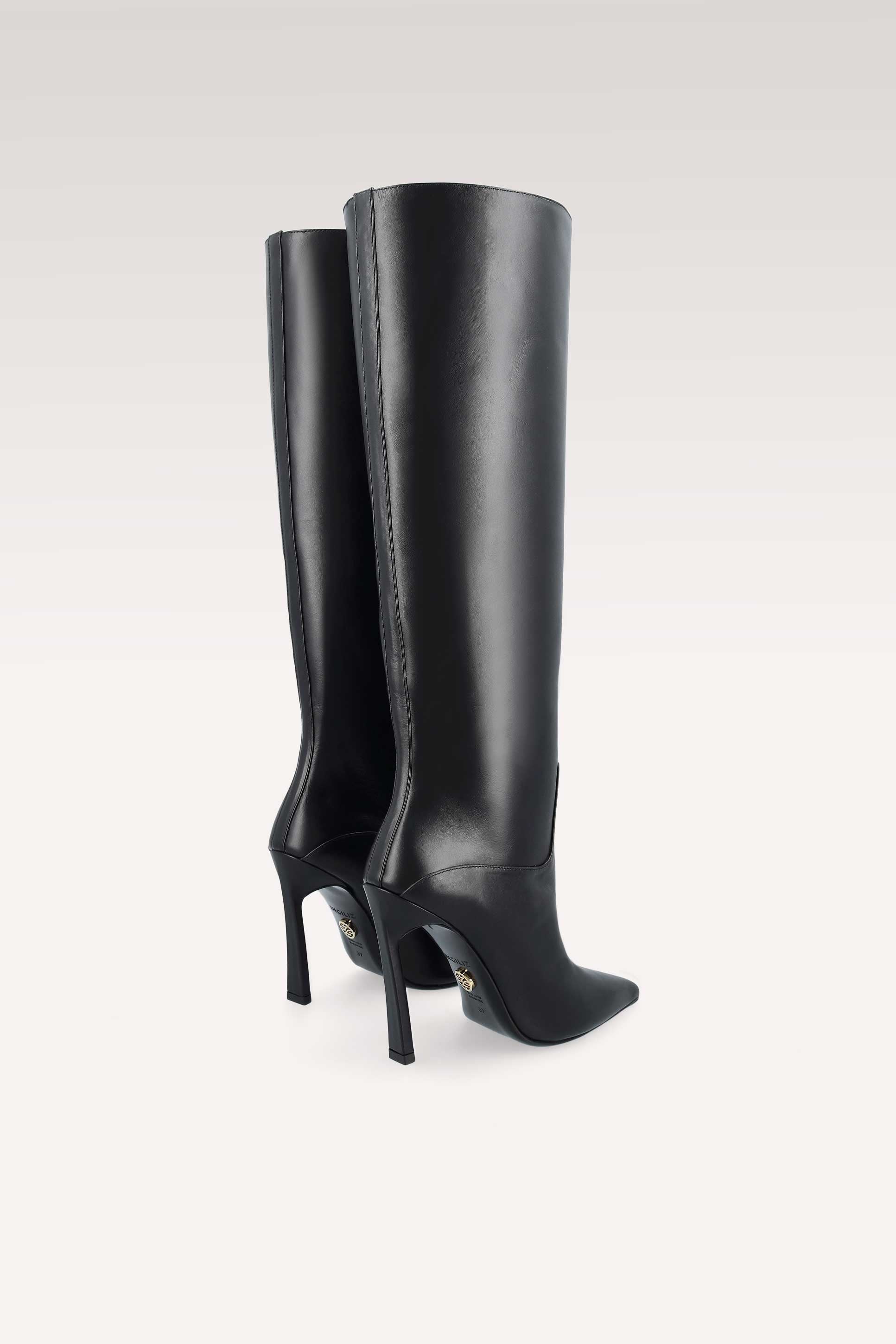 NATALIE BLACK NAPPA LEATHER BOOTS