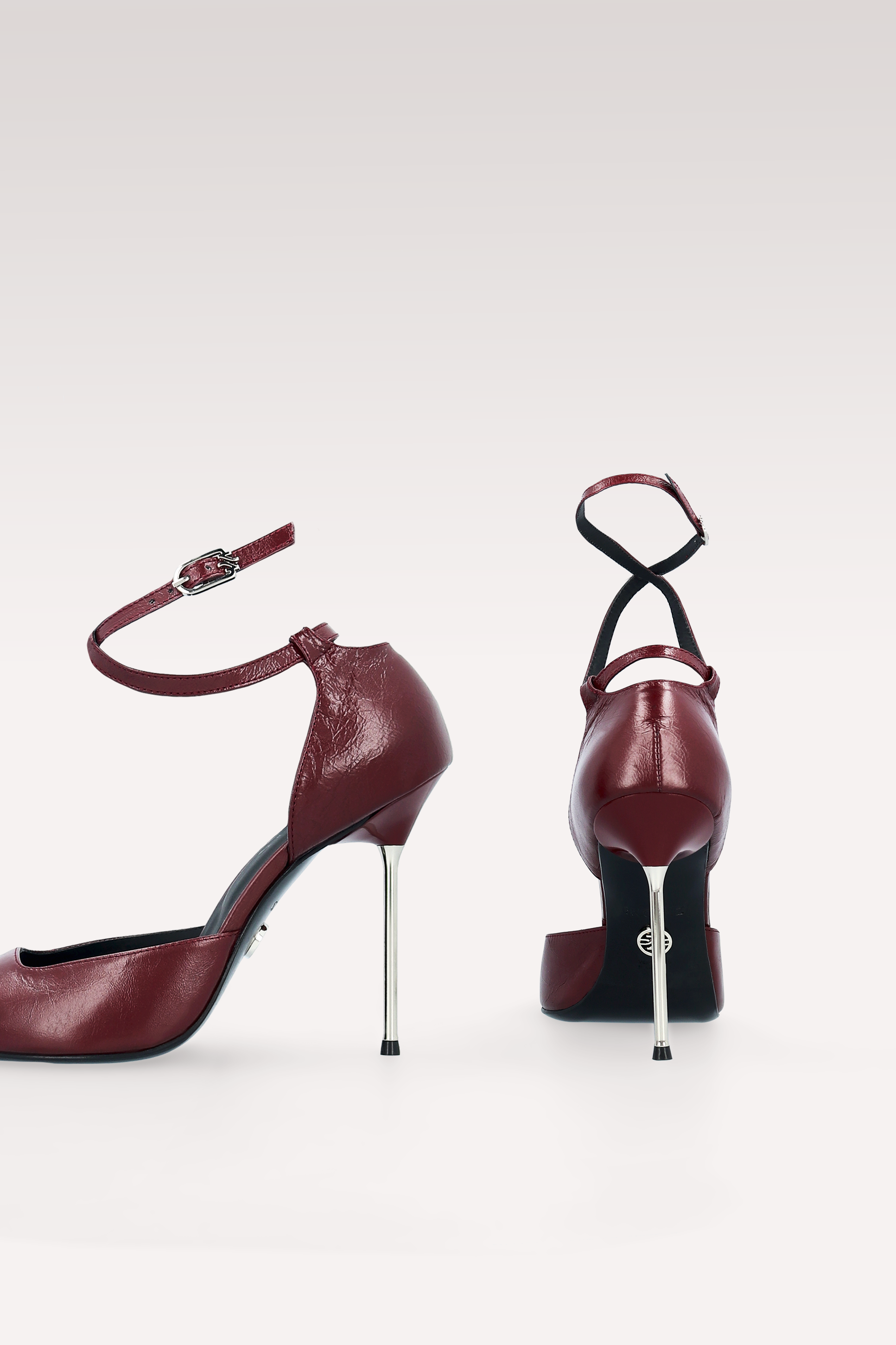 STAR CHERRY WRINKLED NAPPA LEATHER PUMPS AND DALIA SHOULDER BAG