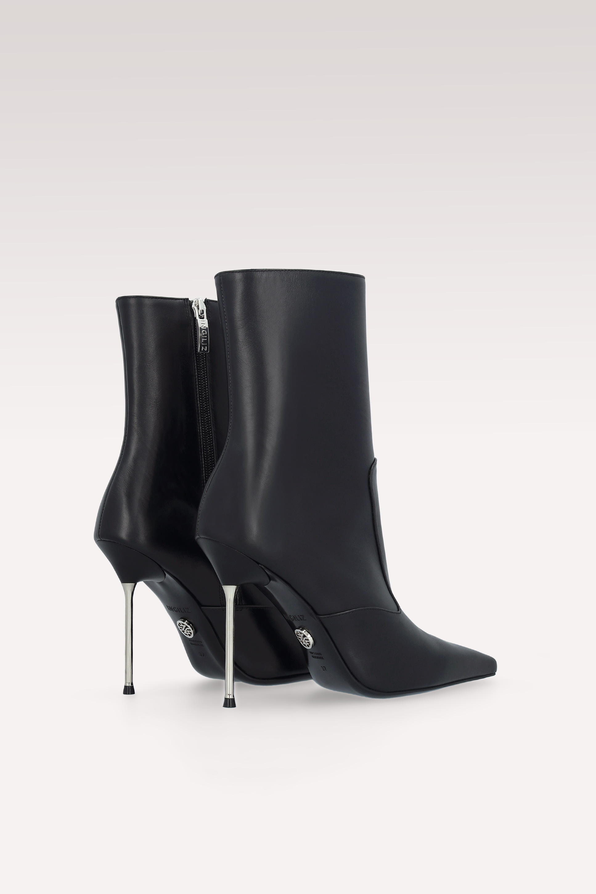 SUSAN BLACK NAPPA LEATHER ANKLE BOOTS AND JUDE LEATHER BELT