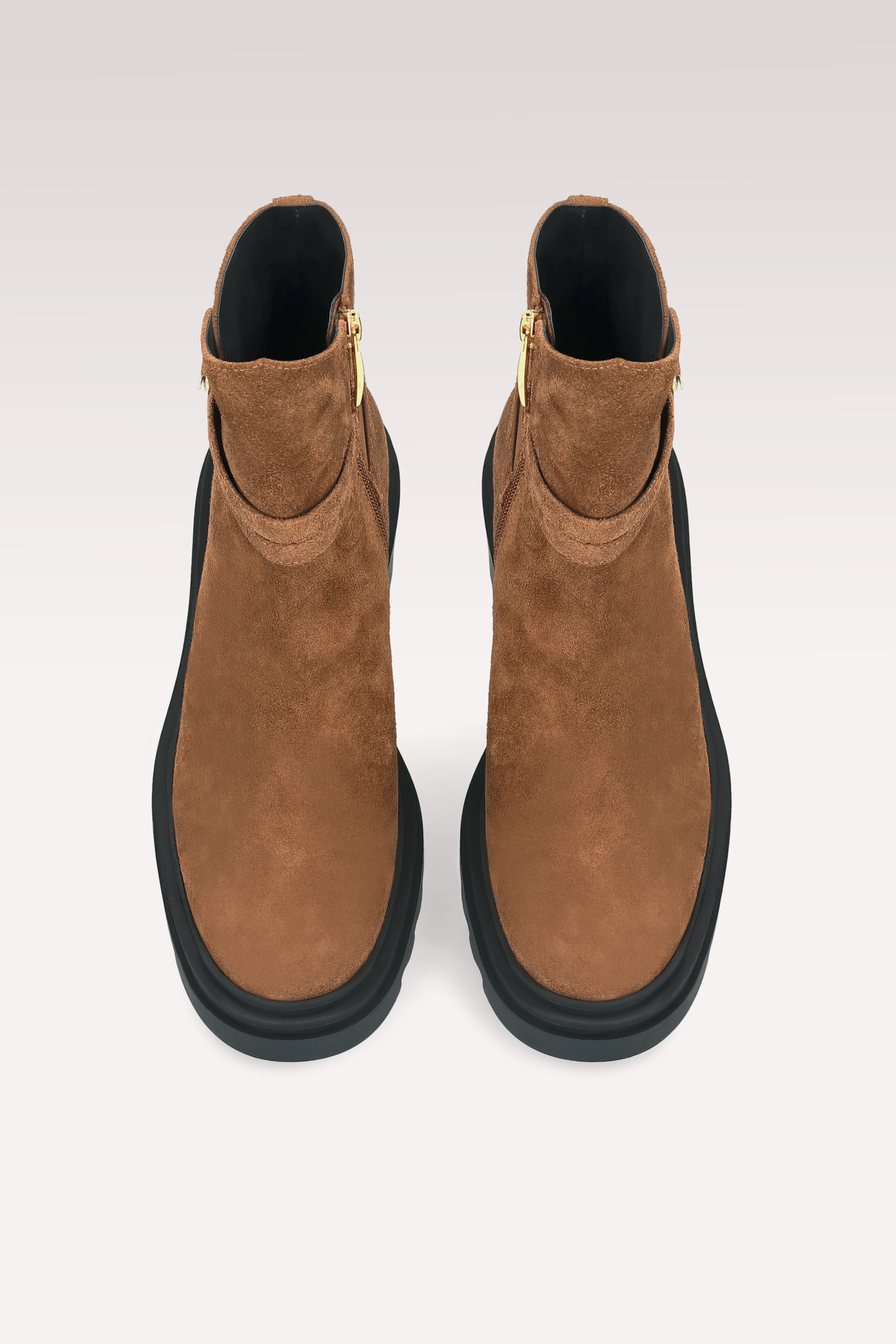 VANESSA BROWN SUEDE LEATHER ANKLE BOOTS