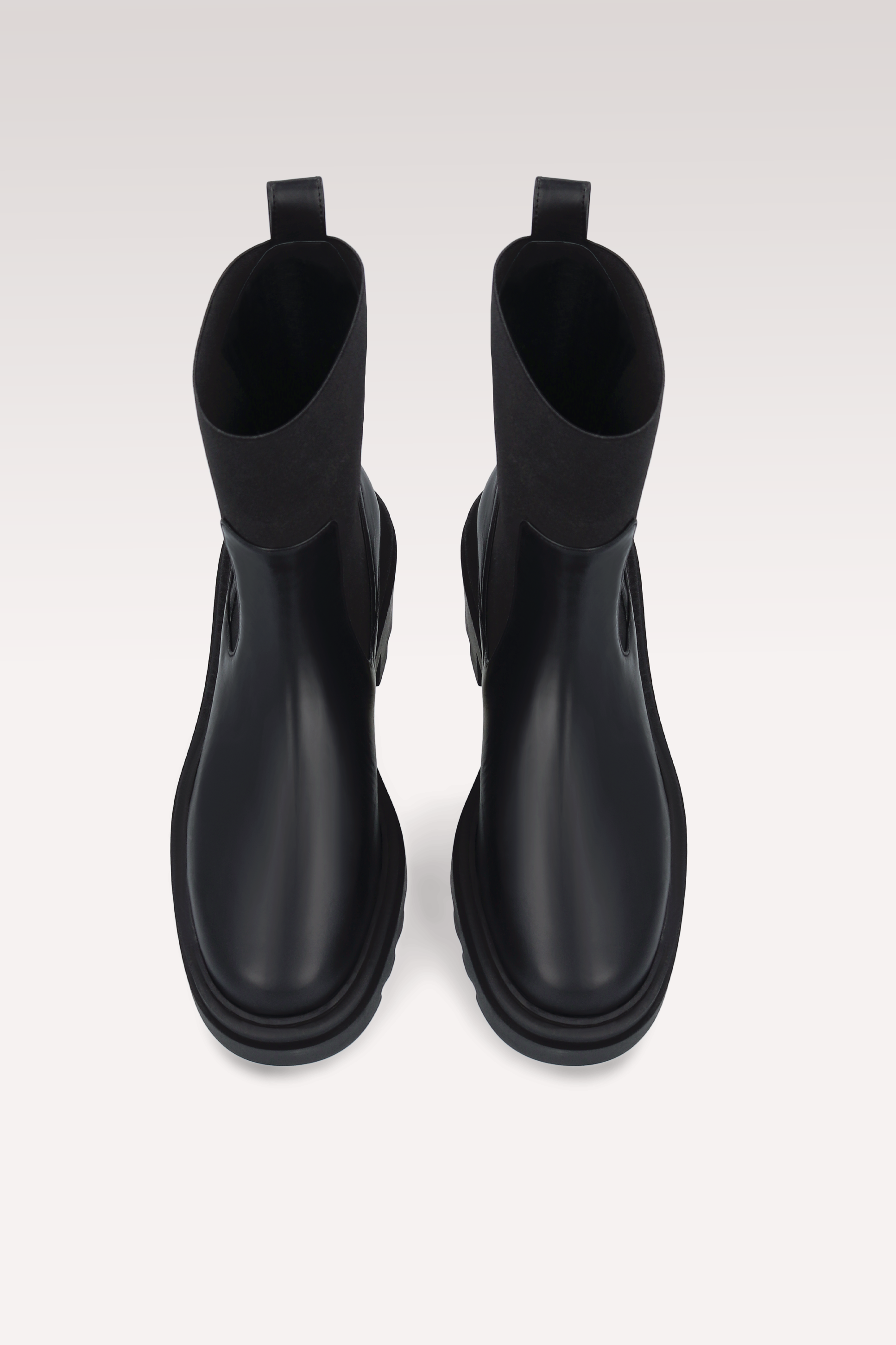 VERA BLACK NAPPA LEATHER ANKLE BOOTS