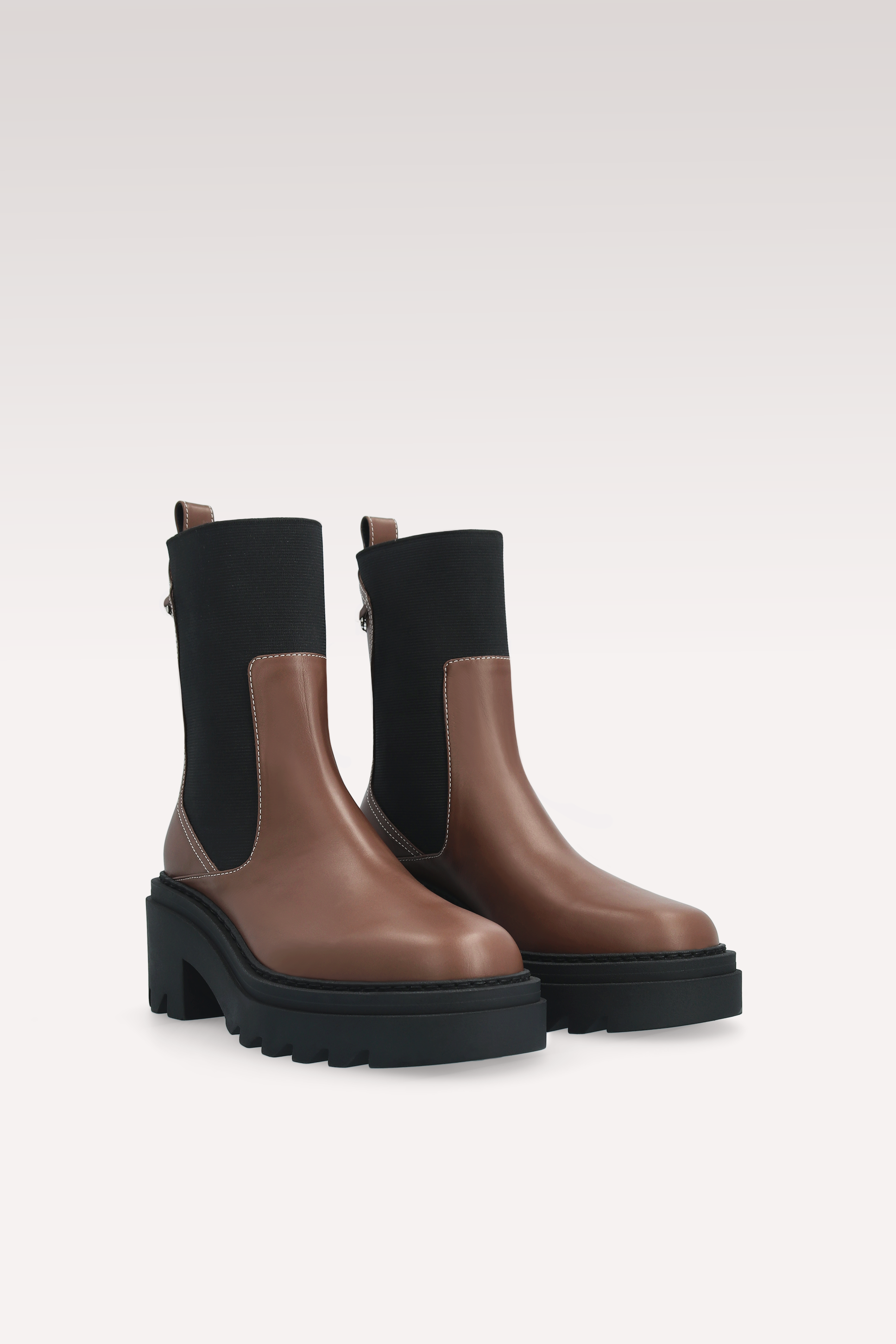 VERA CHESTNUT NAPPA LEATHER ANKLE BOOTS AND CARRIE CROSSBODY BAG