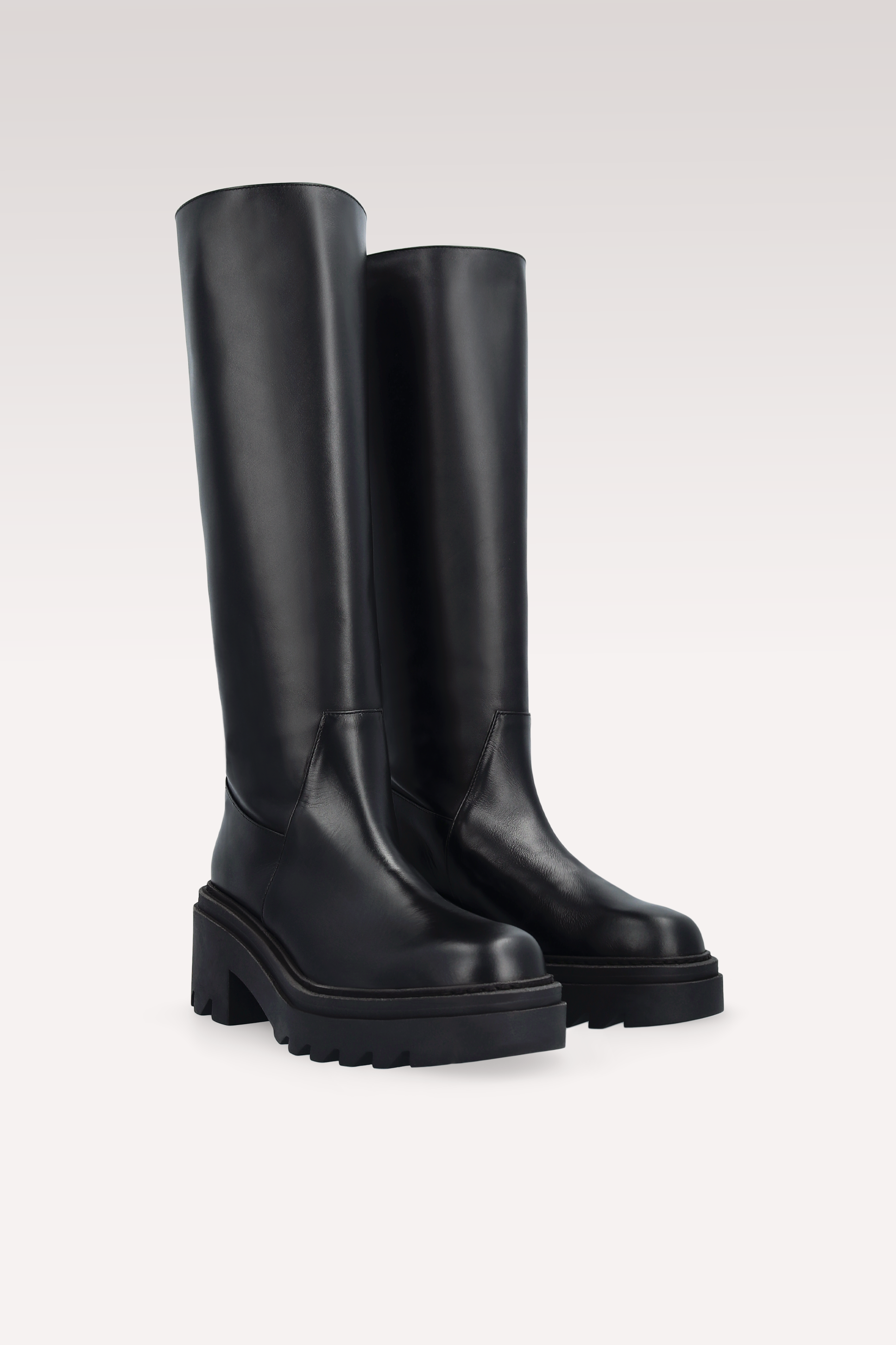 VIVIAN BLACK NAPPA LEATHER BOOTS