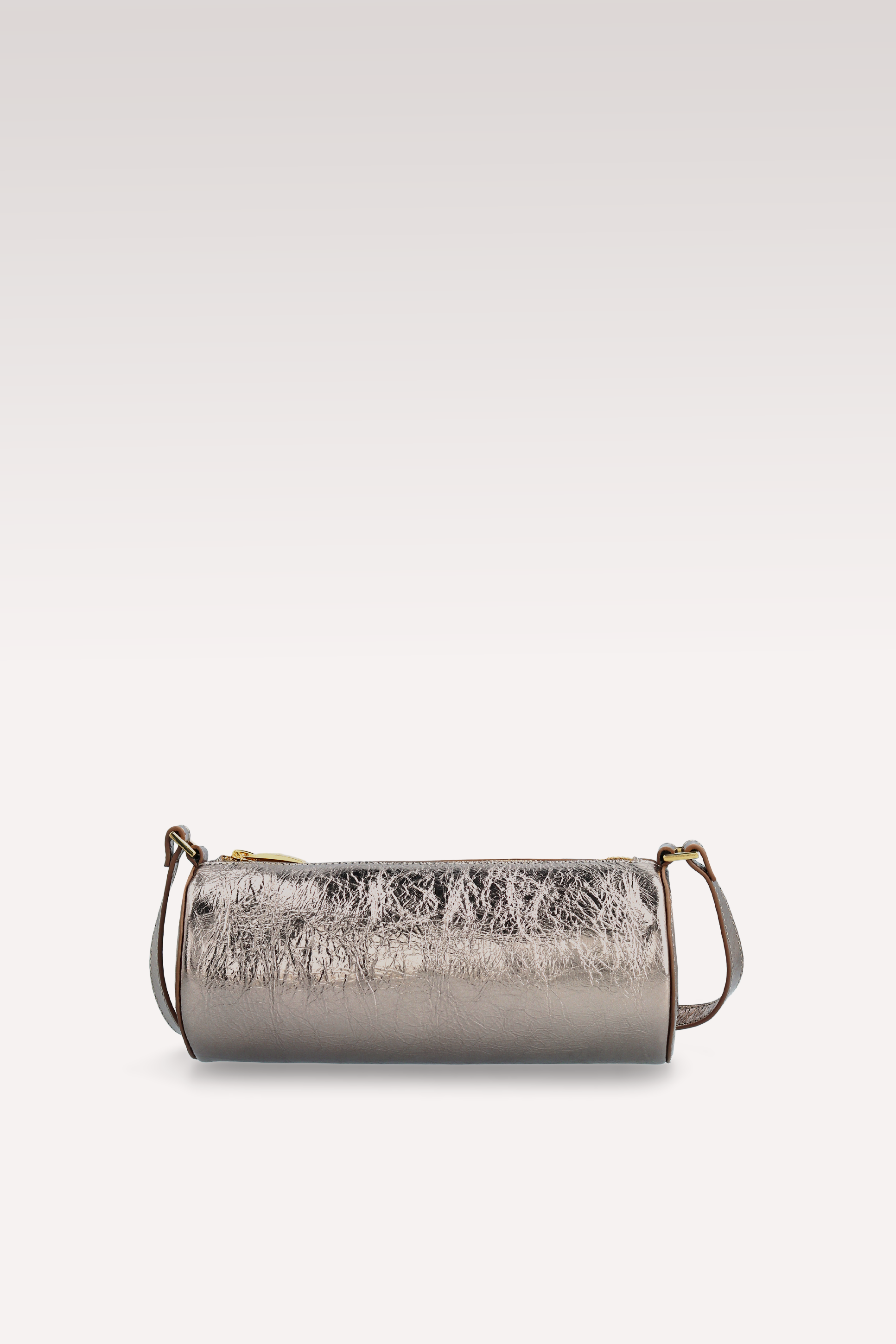 FIONA BRASS METALLIC WRINKLED LEATHER CROSSBODY BAG AND JULIE LEATHER BELT