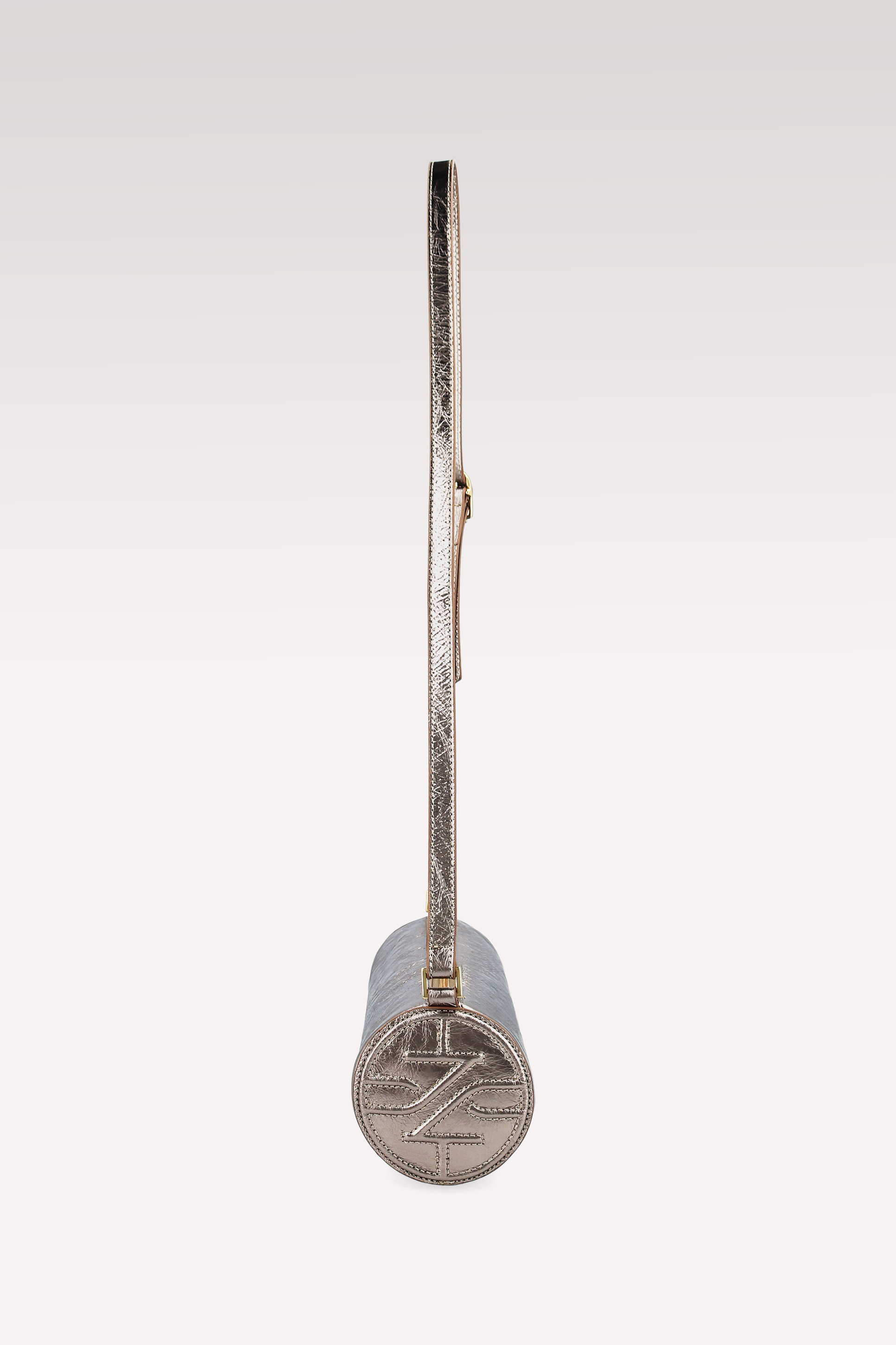 FIONA BRASS METALLIC WRINKLED LEATHER CROSSBODY BAG