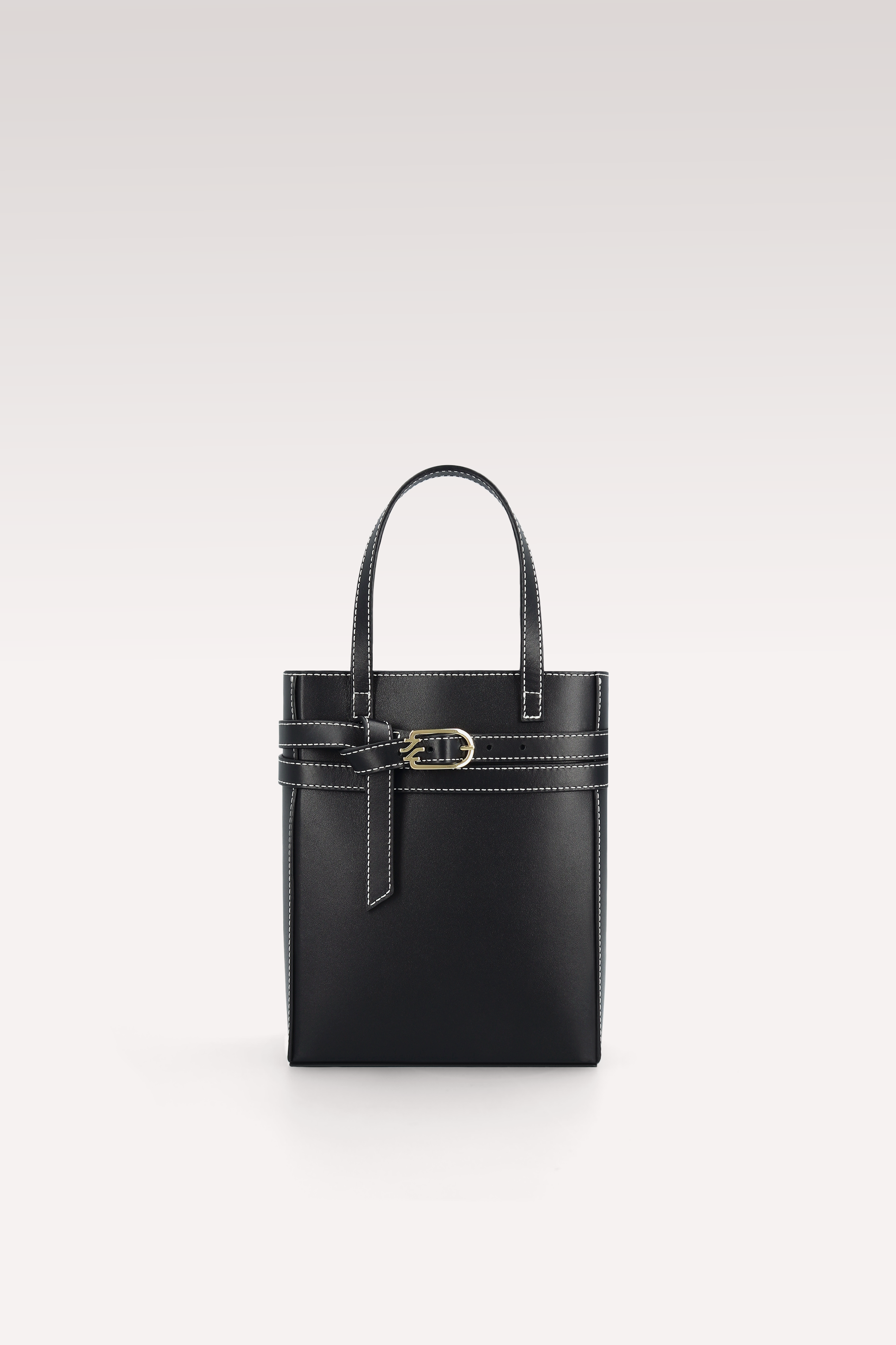 VESPER PUMPS AND CARRIE BLACK LEATHER CROSSBODY BAG WITH WHITE STITCHING