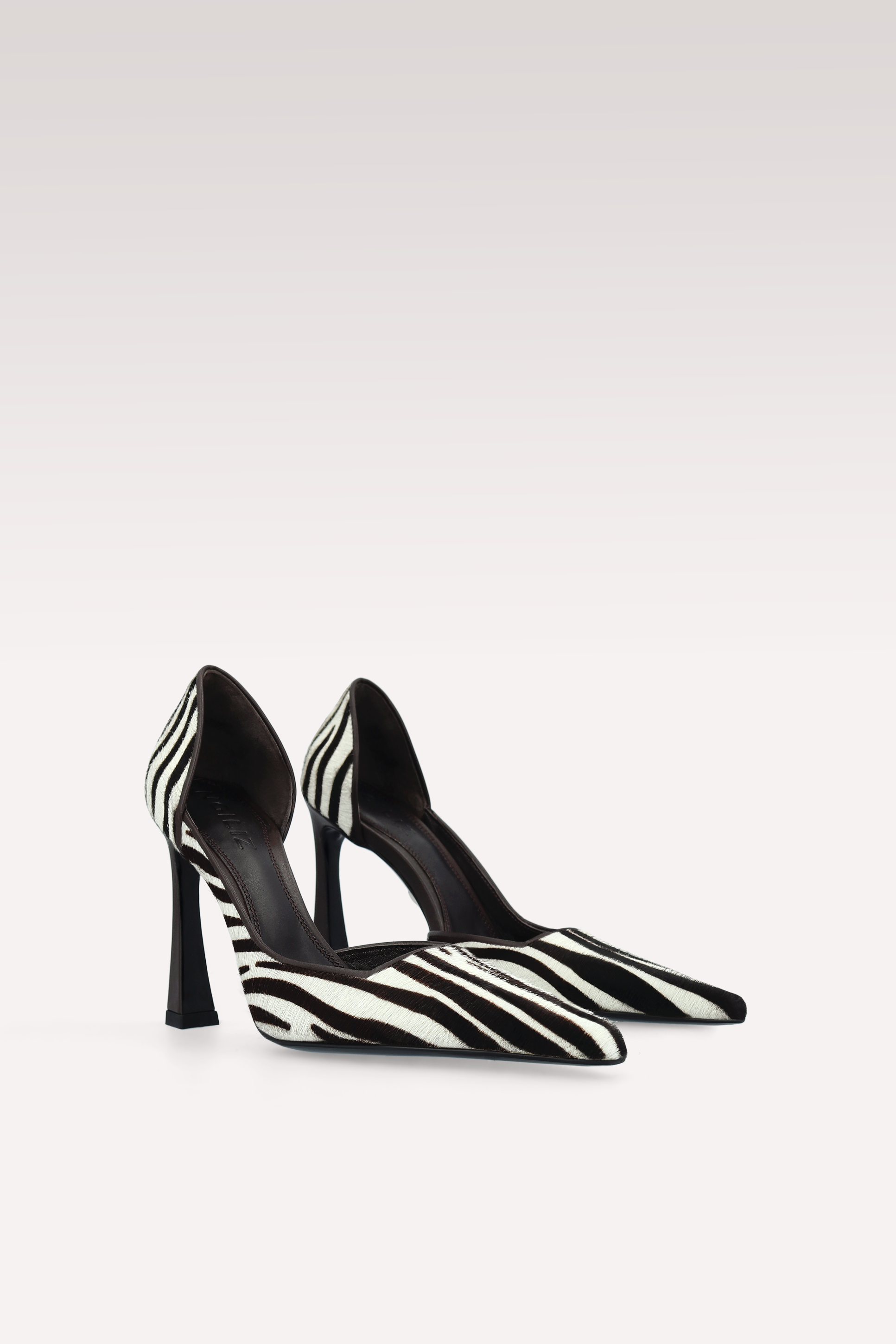 VERTEX ZEBRA PRINT CALF HAIR LEATHER PUMPS AND MILLY BLACK NAPPA LEATHER MINI BAG