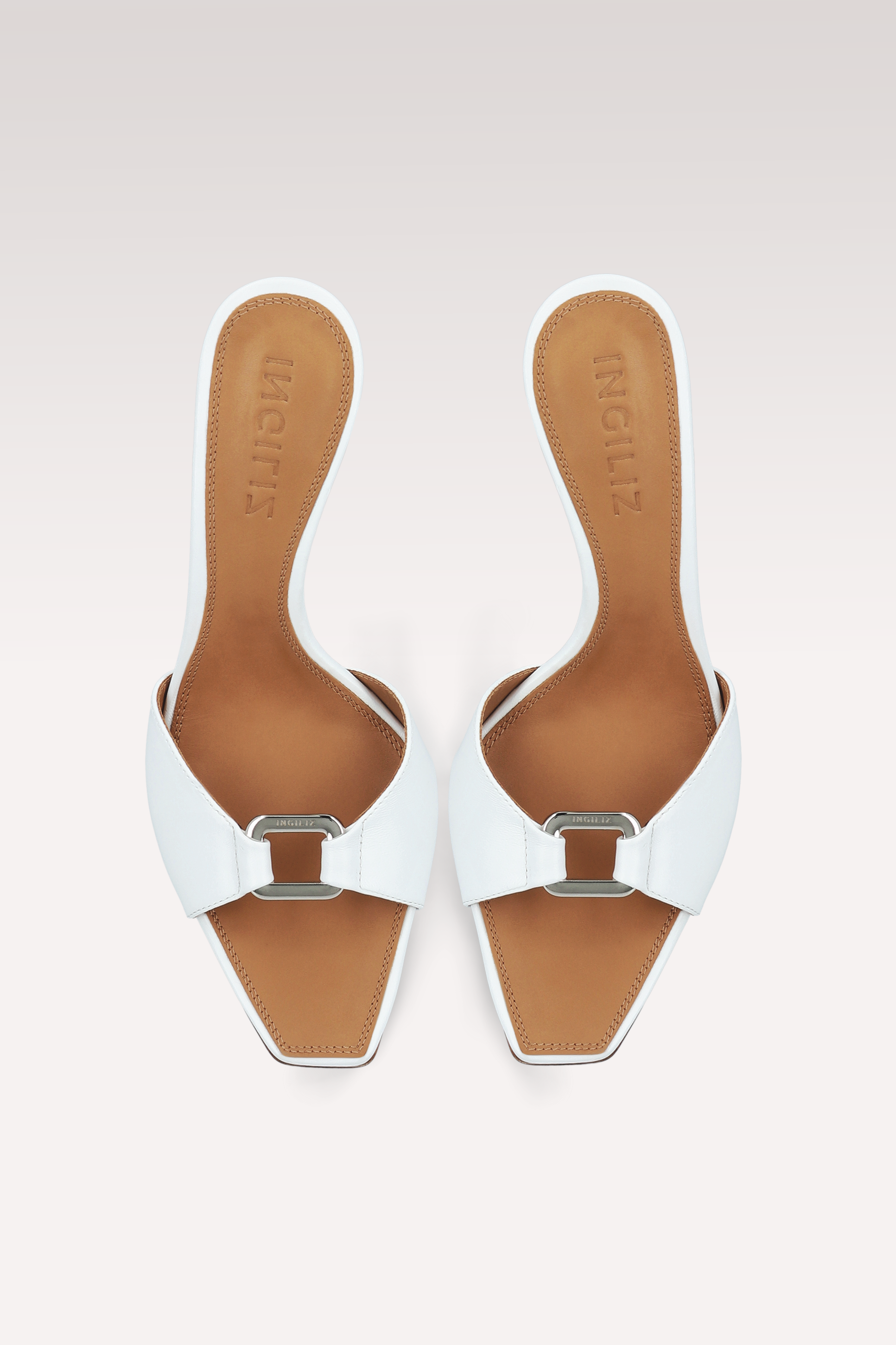 STARDUST WHITE LEATHER SANDALS