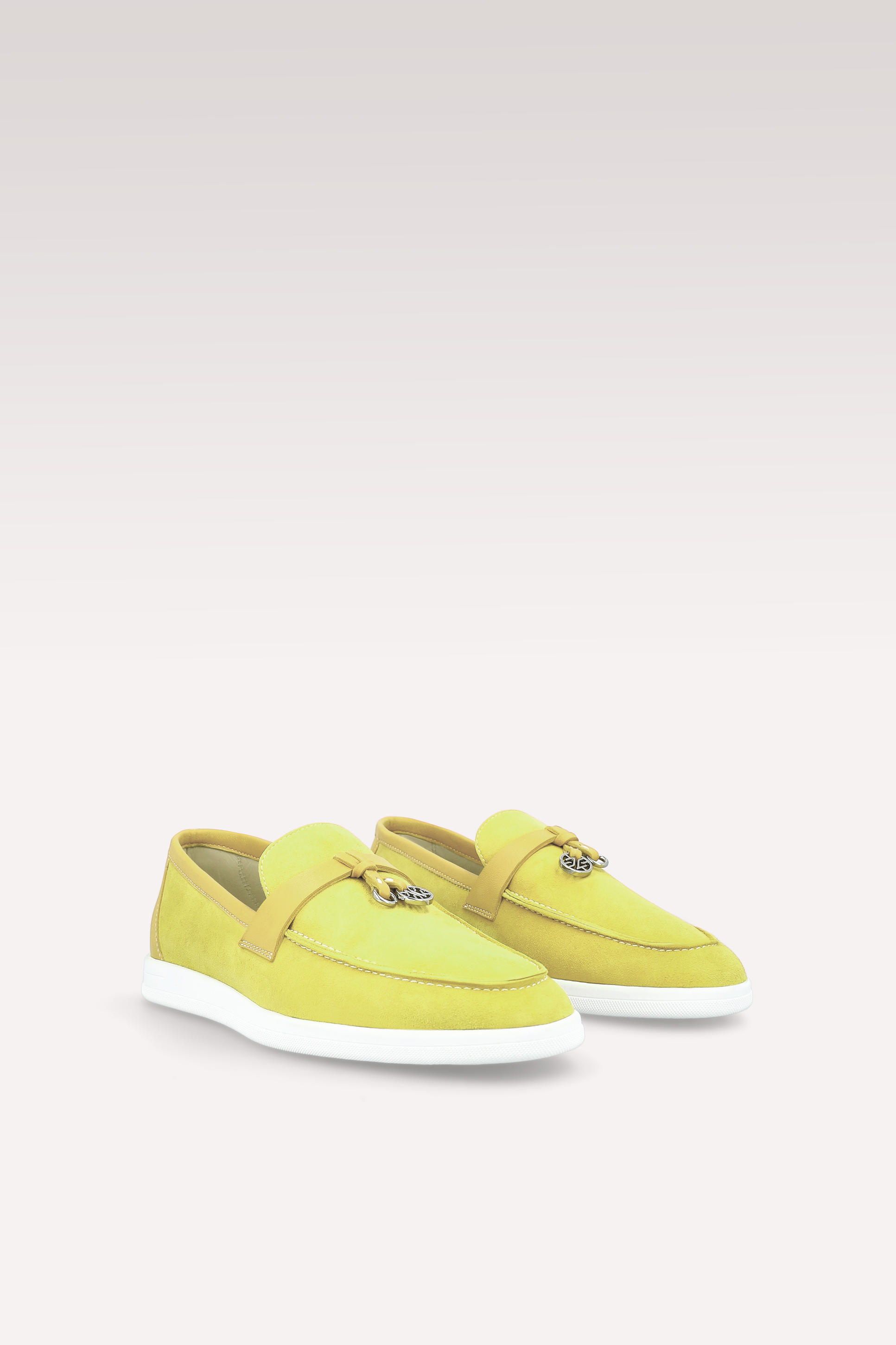 MOCASSINI PRIVE IN SUEDE E PELLE GIALLI