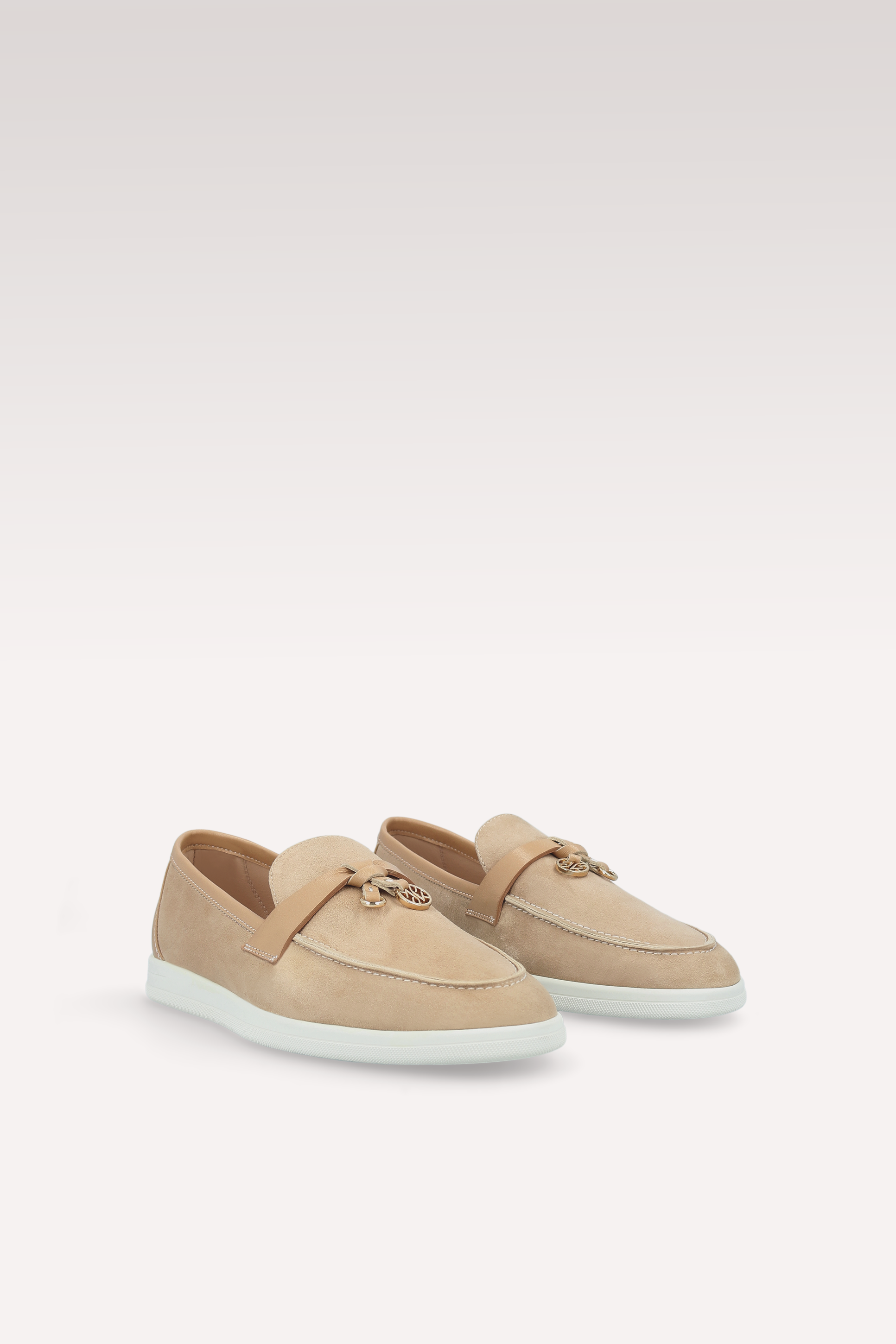 MOCASSINI PRIVE IN PELLE E CAMOSCIO NUDE/ CIPRO 7026 BEIGE