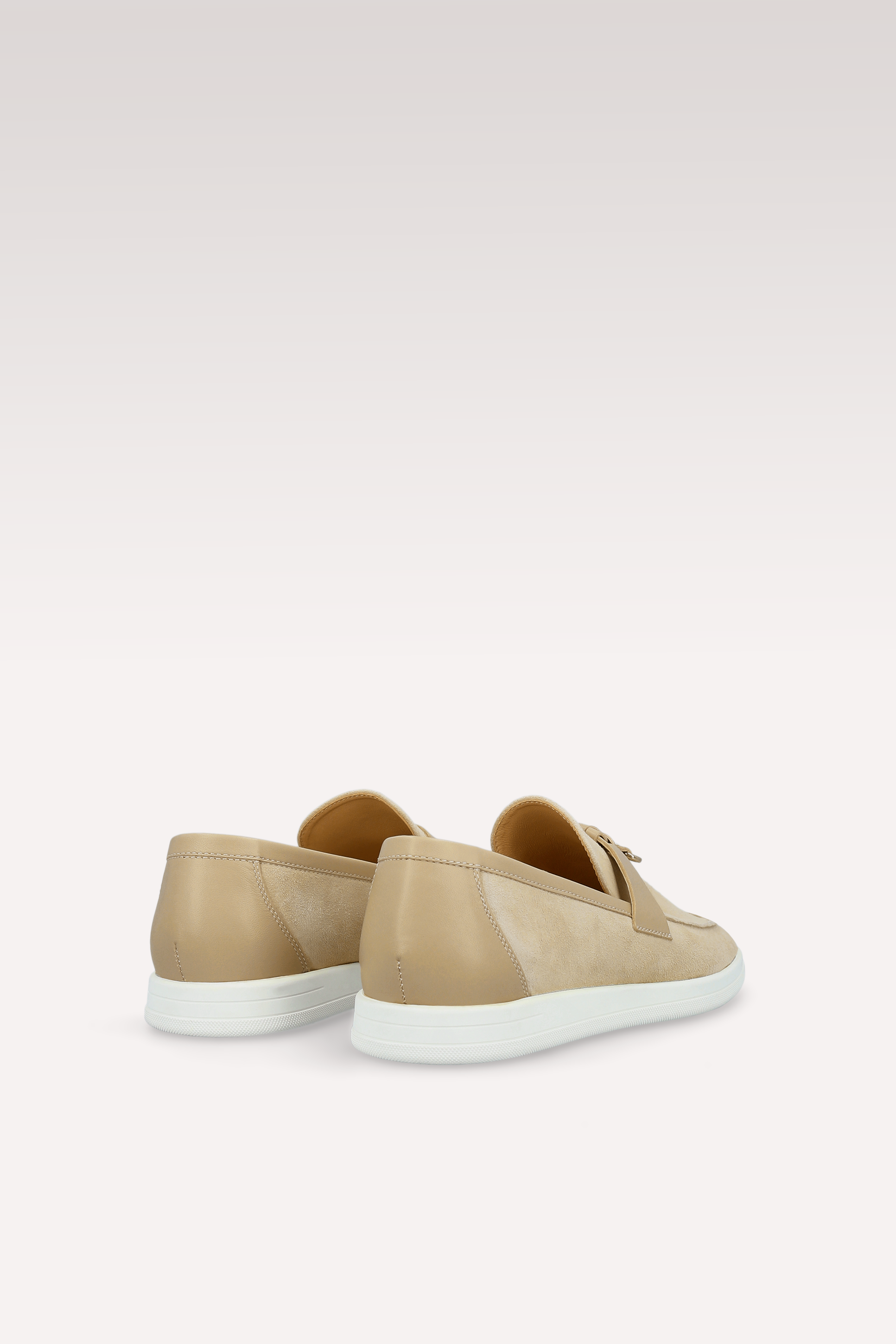 PRIVE NUDE SUEDE AND LEATHER LOAFERS/ CIPRO 7026 БЕЖ