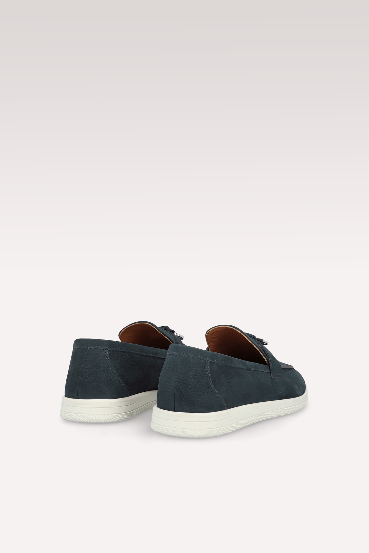 PRIVE DARK BLUE NUBUCK SUEDE LEATHER LOAFERS