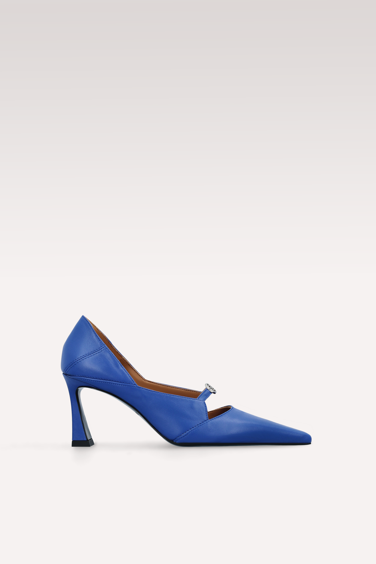 AURA INK BLUE LEATHER PUMPS