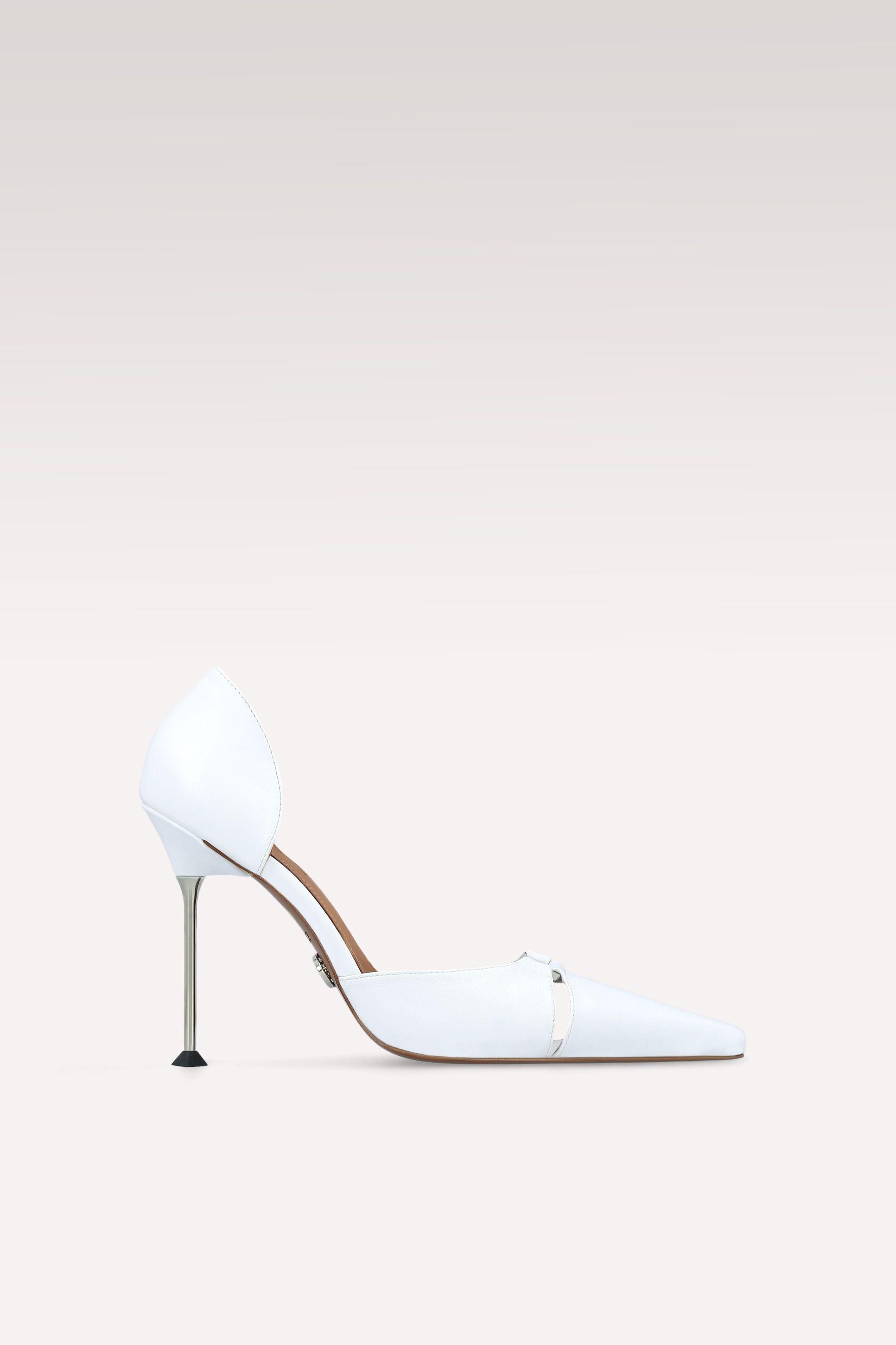 CHARLIZE WHITE LEATHER PUMPS