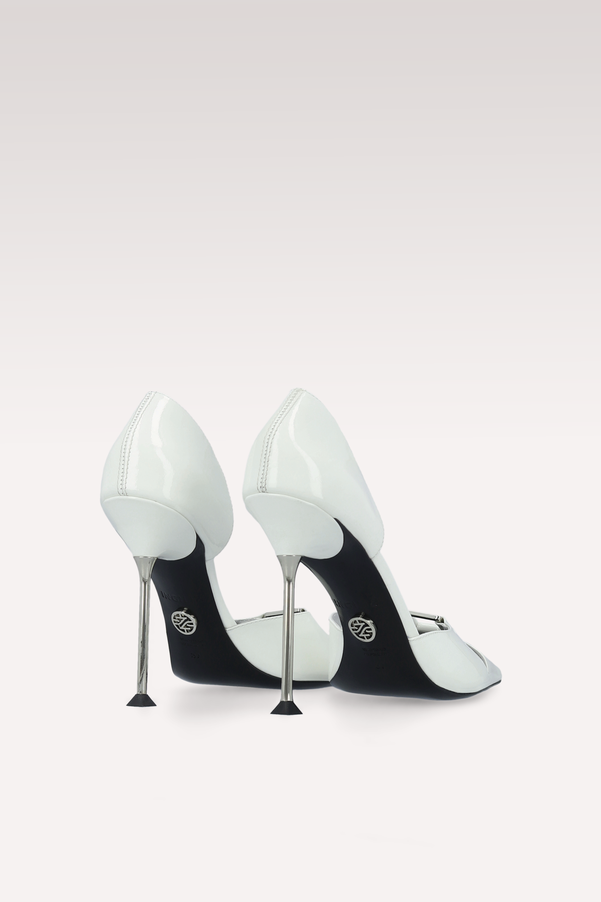 CHARLIZE WHITE LEATHER PUMPS
