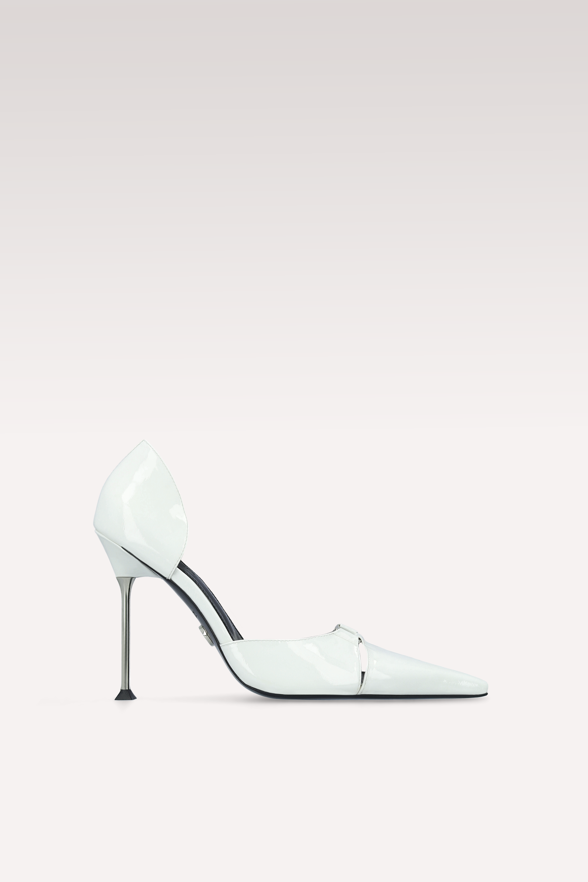 CHARLIZE WHITE LEATHER PUMPS