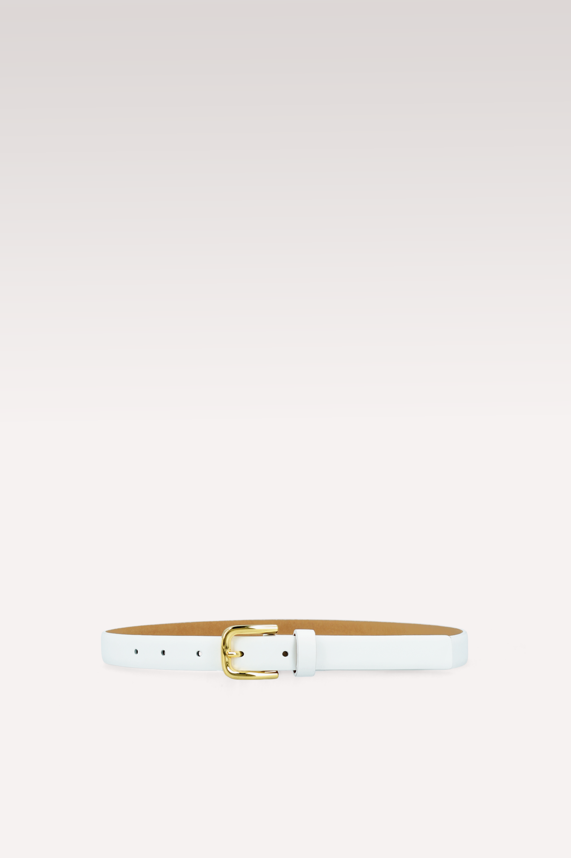 NERINA 20 MM WHITE LEATHER BELT
