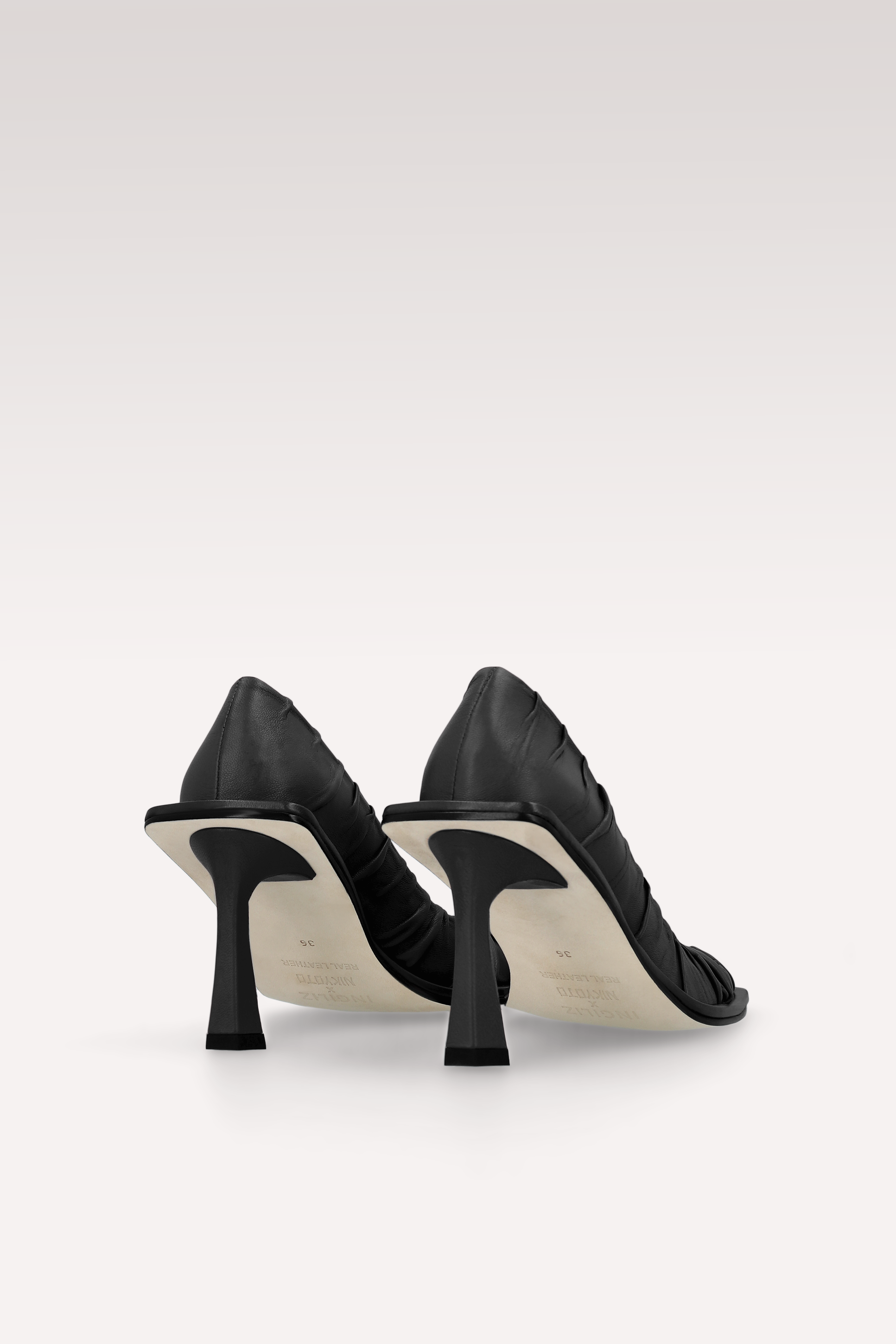 KA BLACK SOFT NAPPA LEATHER PUMPS