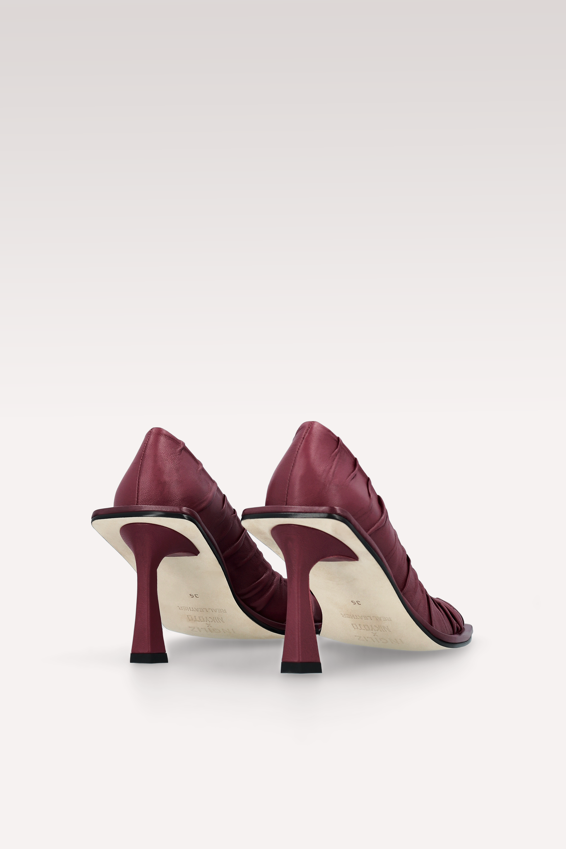 KA BORDEAUX SOFT NAPPA LEATHER PUMPS