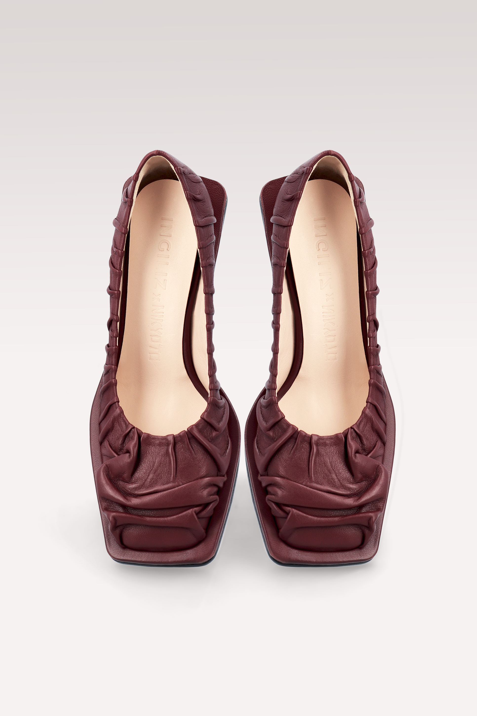 NI BORDEAUX SOFT NAPPA LEATHER PUMPS