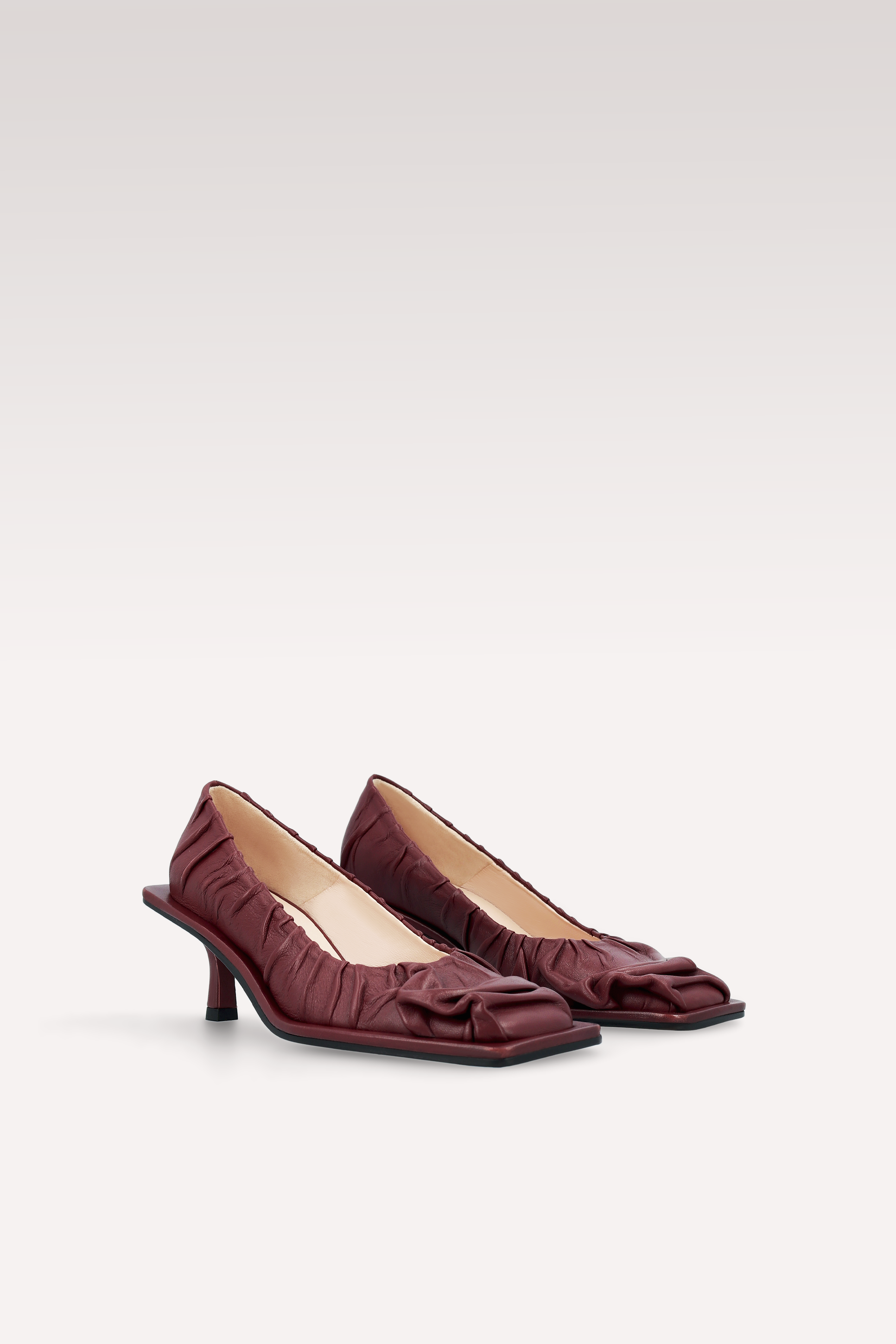 NI BORDEAUX SOFT NAPPA LEATHER PUMPS
