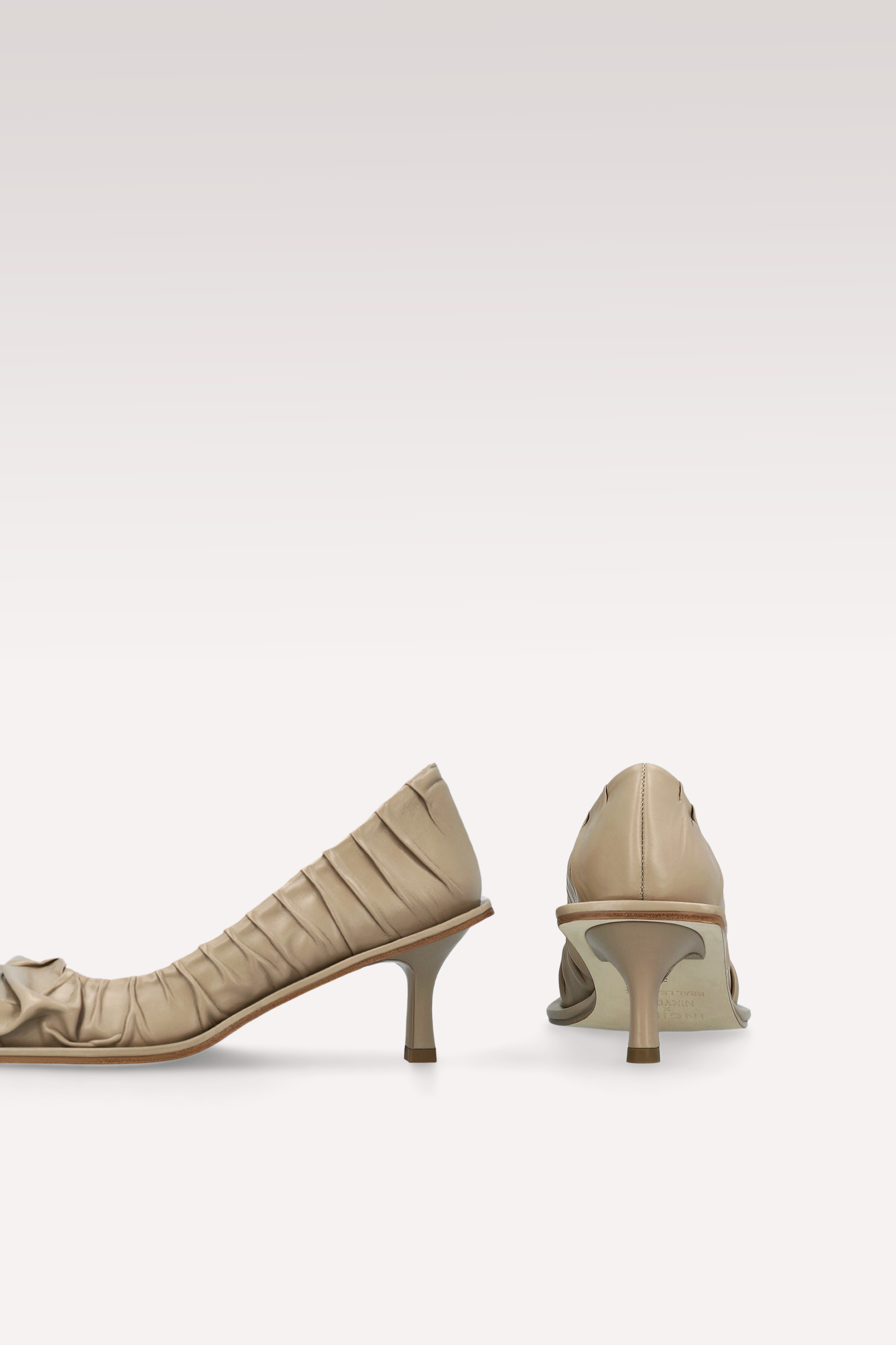 NI TAUPE SOFT NAPPA LEATHER PUMPS