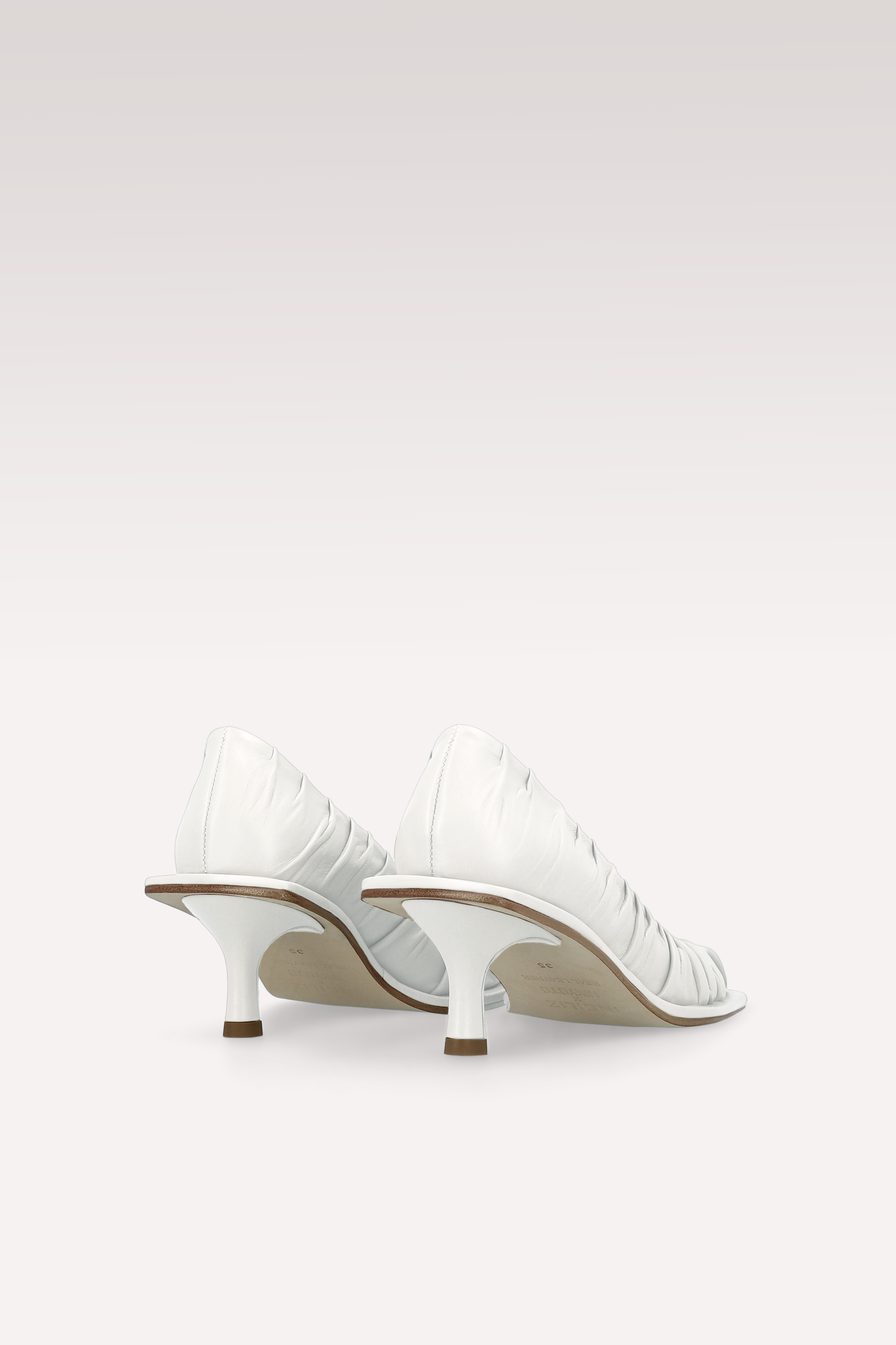 NI WHITE SOFT NAPPA LEATHER PUMPS