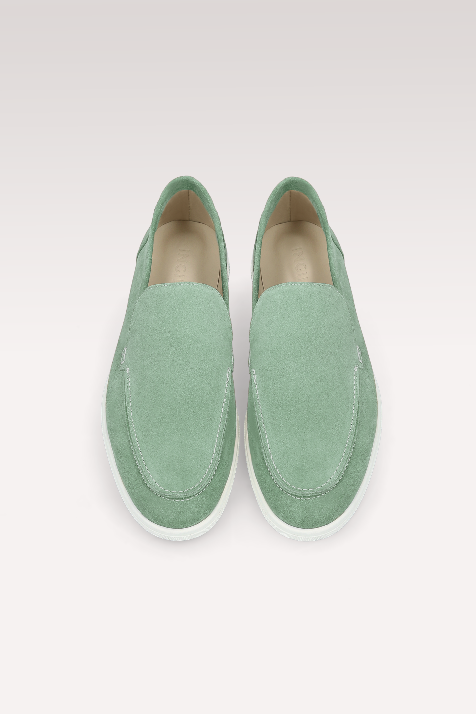 SENNA MINT SUEDE LEATHER LOAFERS