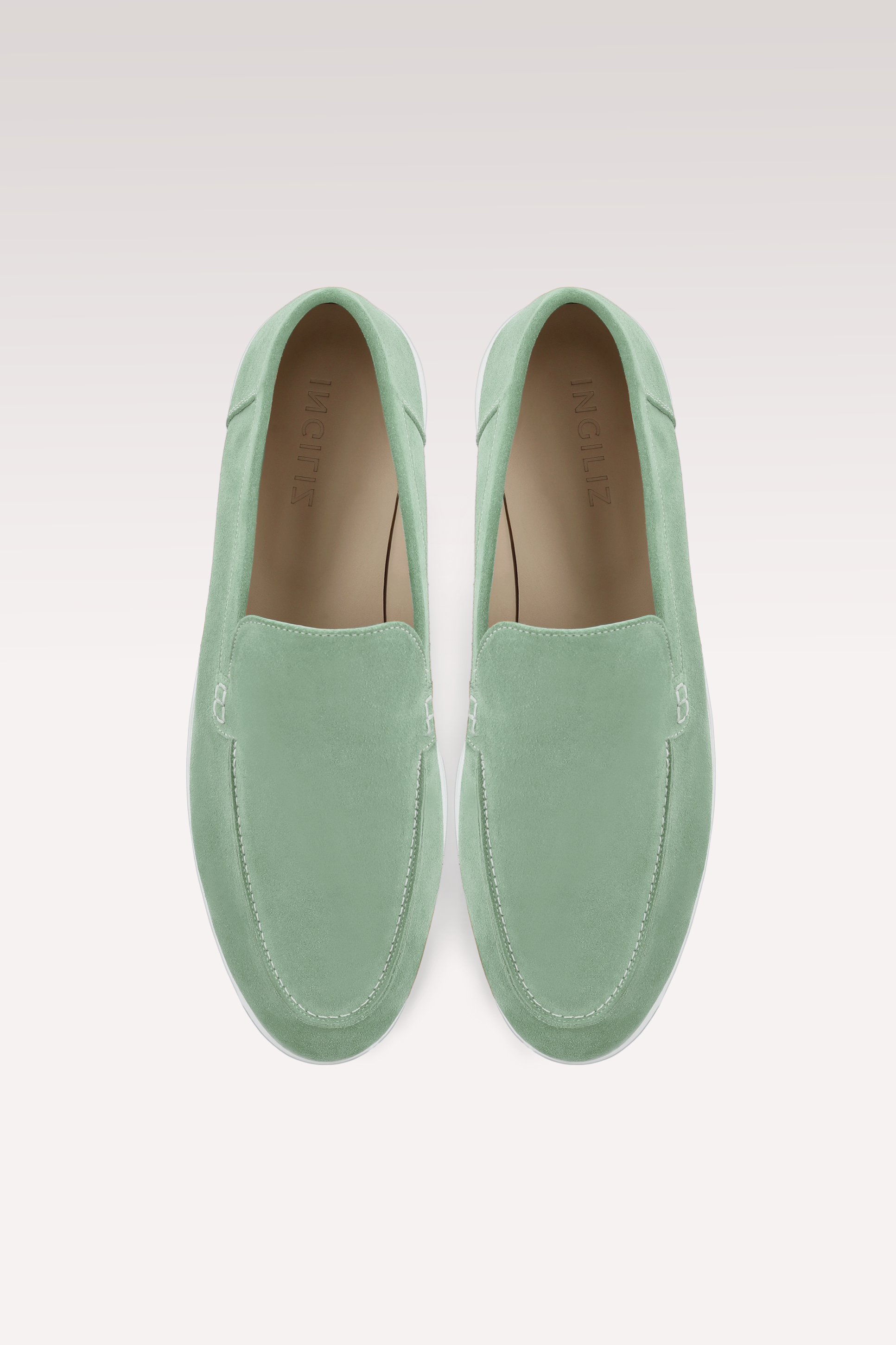 SENNA MINT SUEDE LEATHER LOAFERS