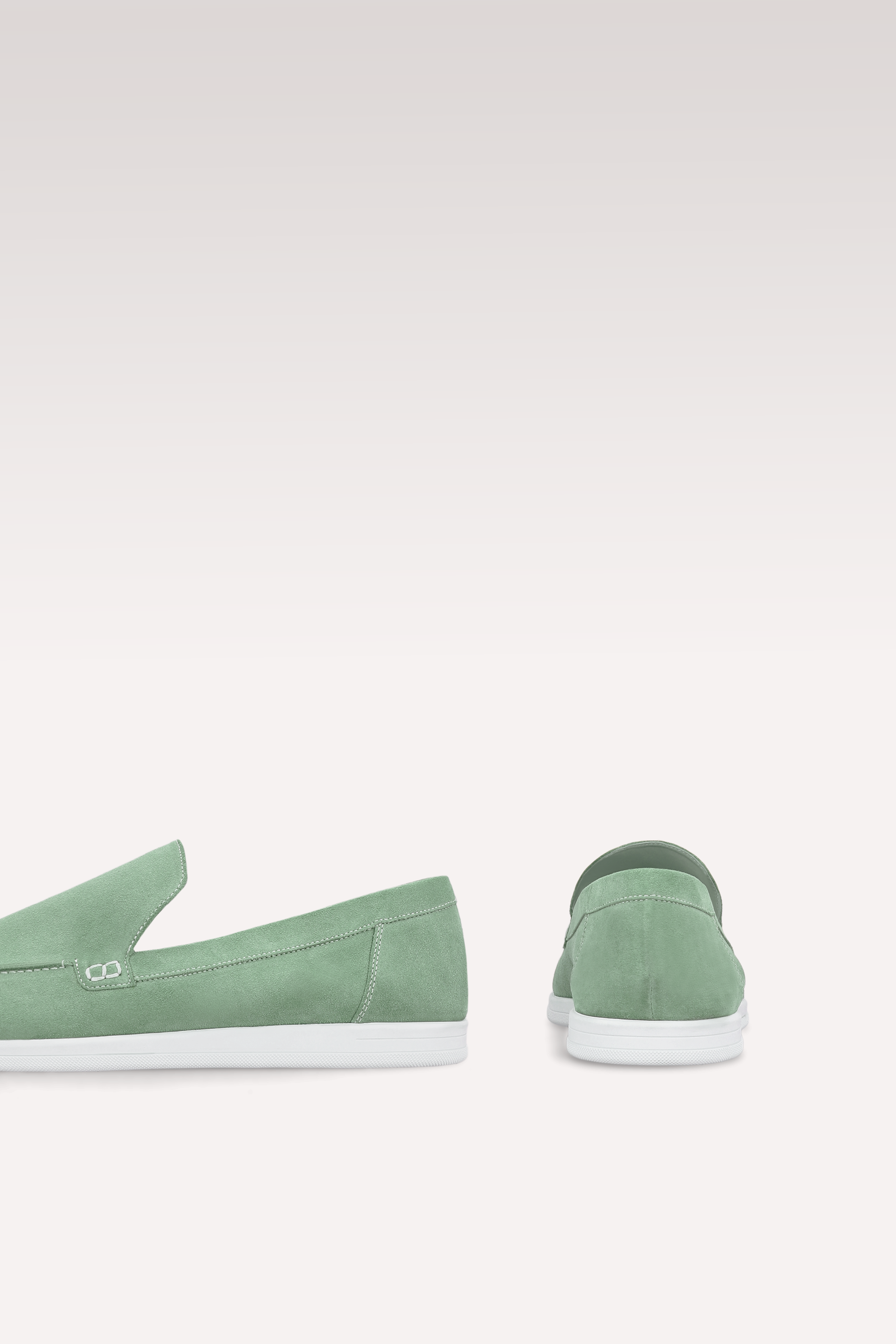 SENNA MINT SUEDE LEATHER LOAFERS