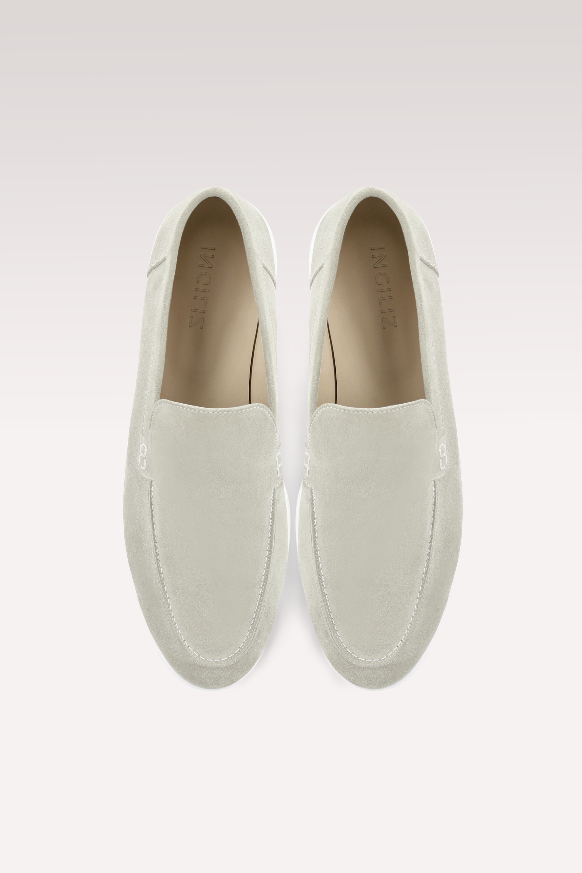 SENNA OFF WHITE SUEDE LEATHER LOAFERS