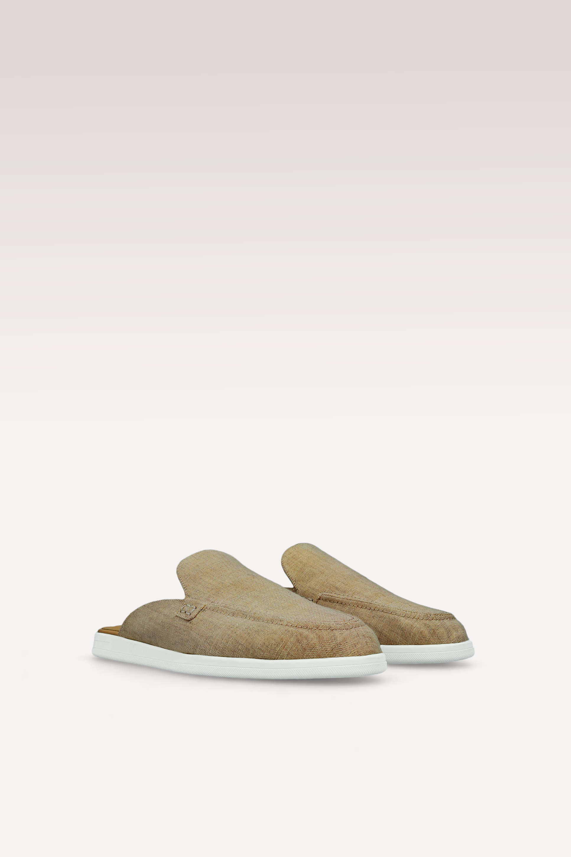 MONZA TAUPE LINEN MULES