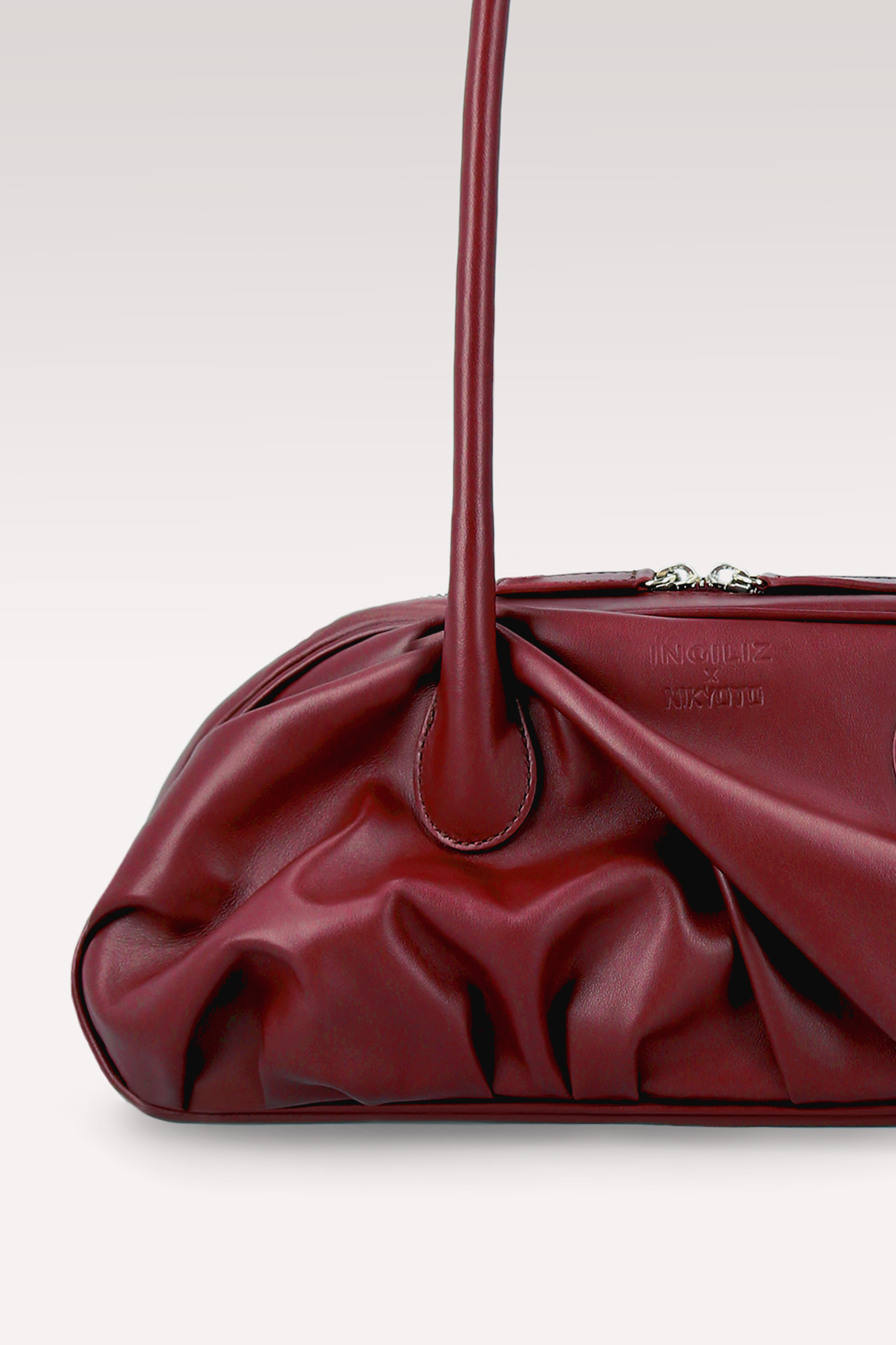 BORSA A TRACOLLA NAMI IN PELLE NAPPA BORDEAUX