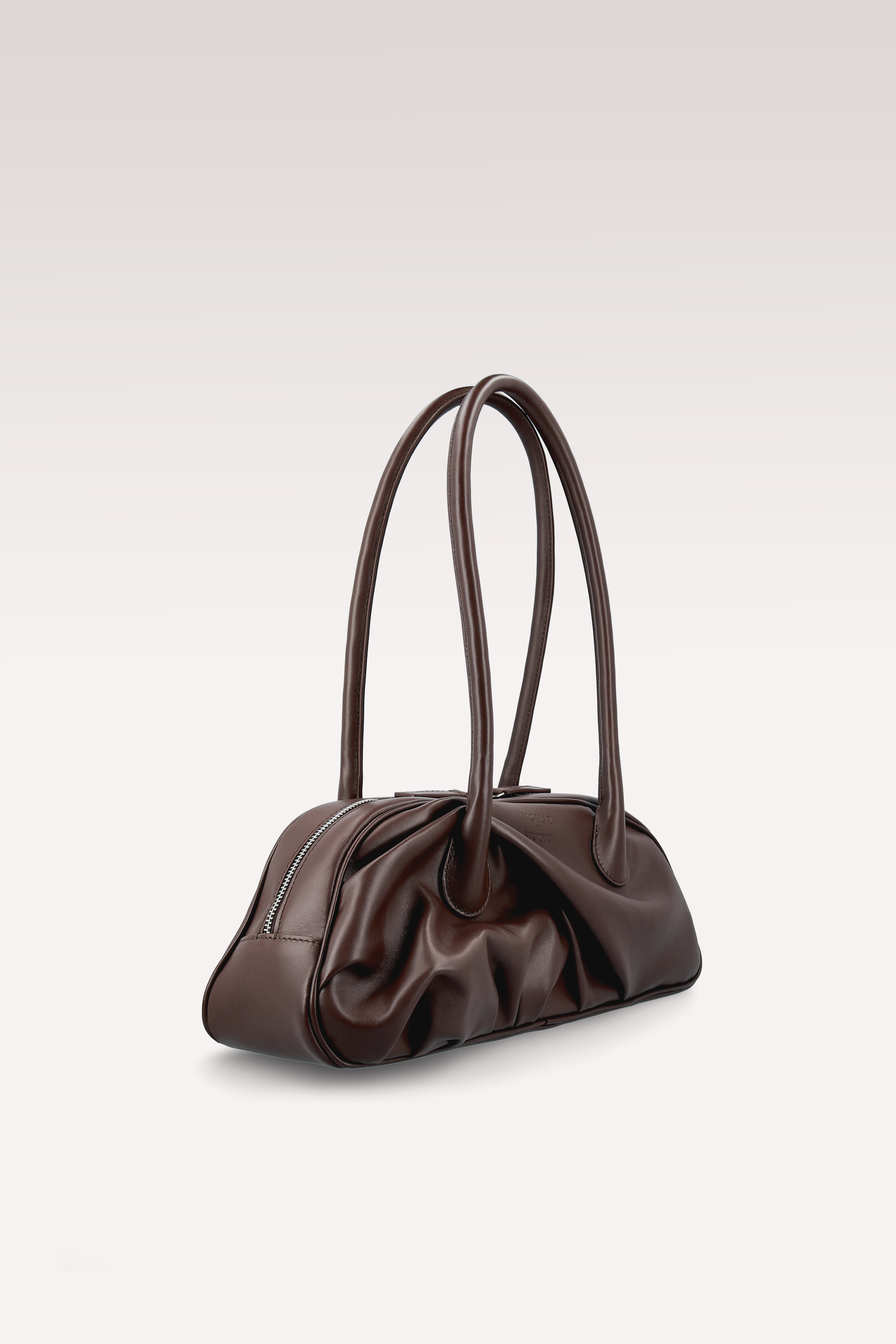 BORSA A TRACOLLA NAMI IN PELLE NAPPA MARRONE