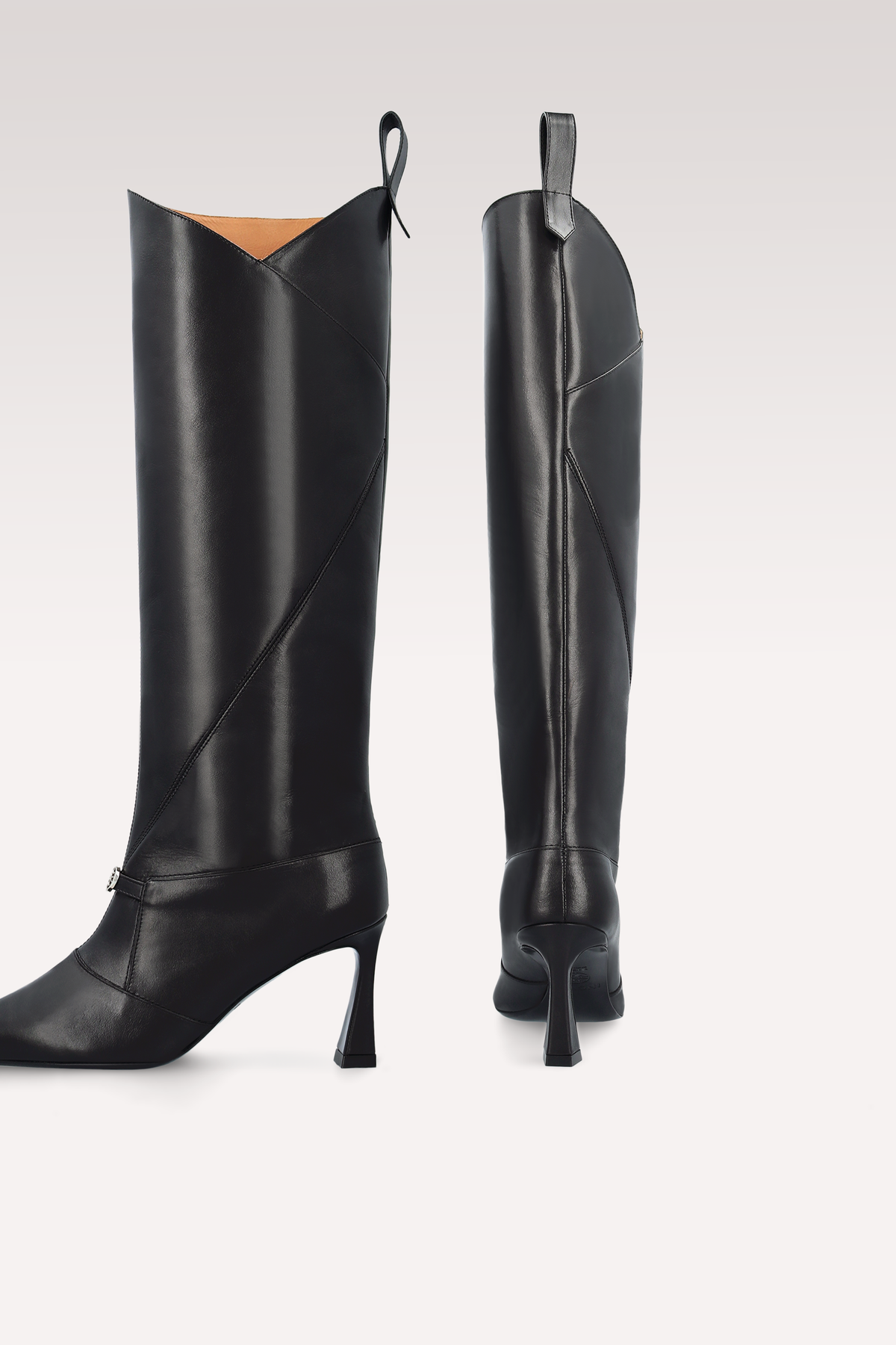 ZERA BLACK LEATHER BOOTS